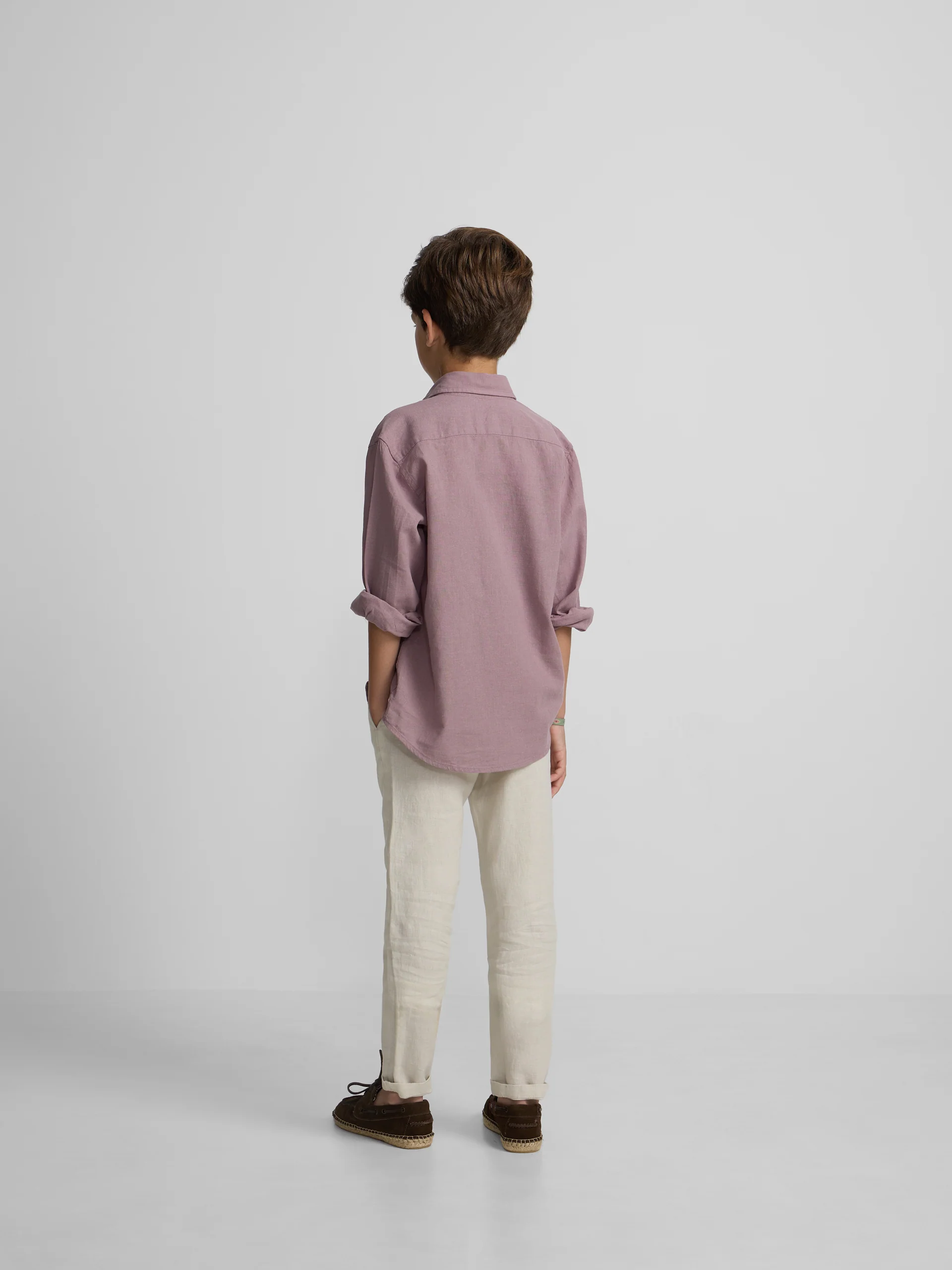 Pantalon sport kids chino lino beige - Image 4