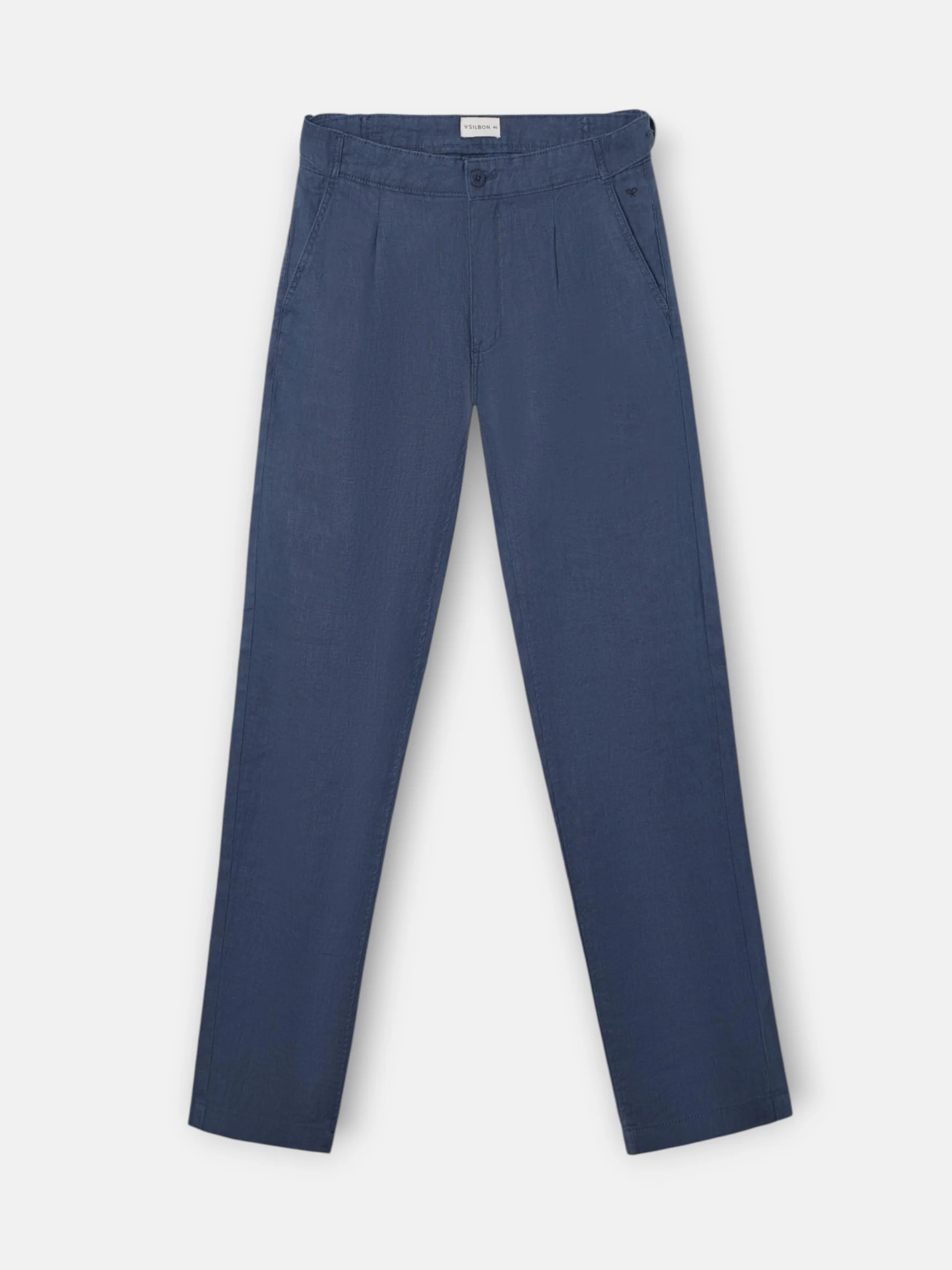 Pantalon sport pinza lino azul indigo - Image 7