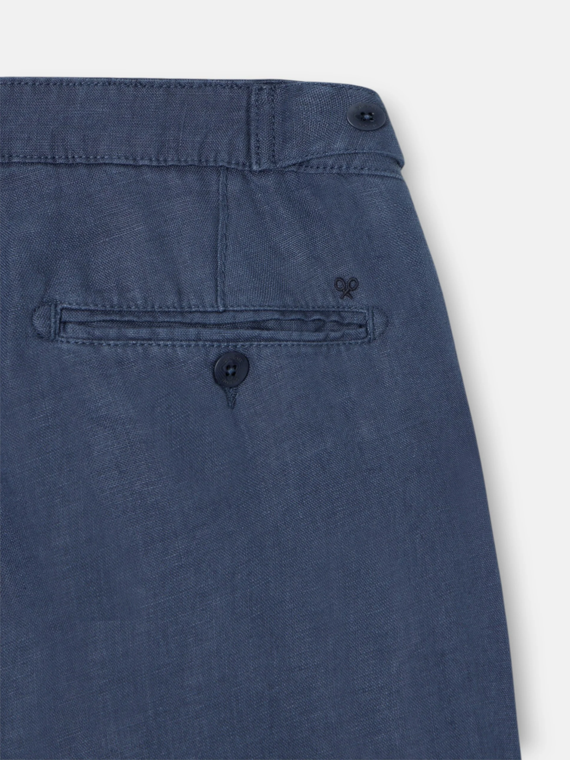 Pantalon sport pinza lino azul indigo - Image 8