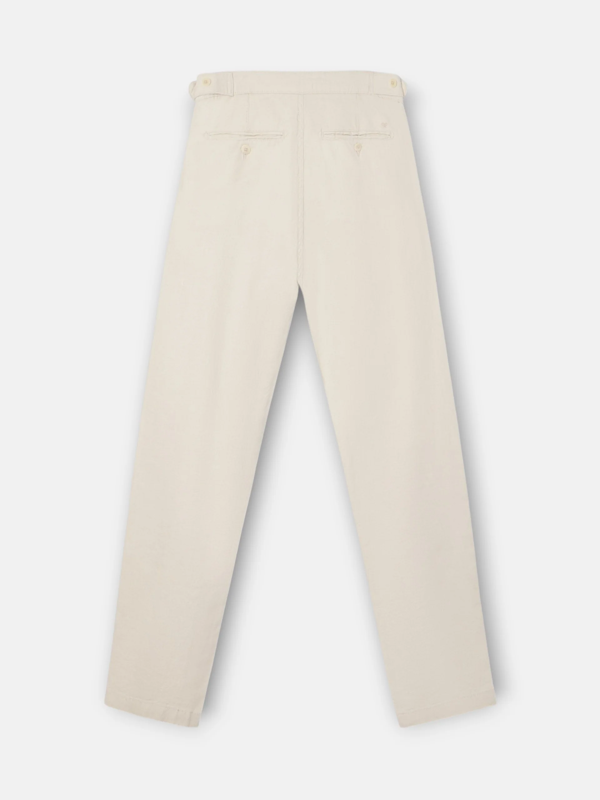 Pantalon sport pinza lino beige - Image 4