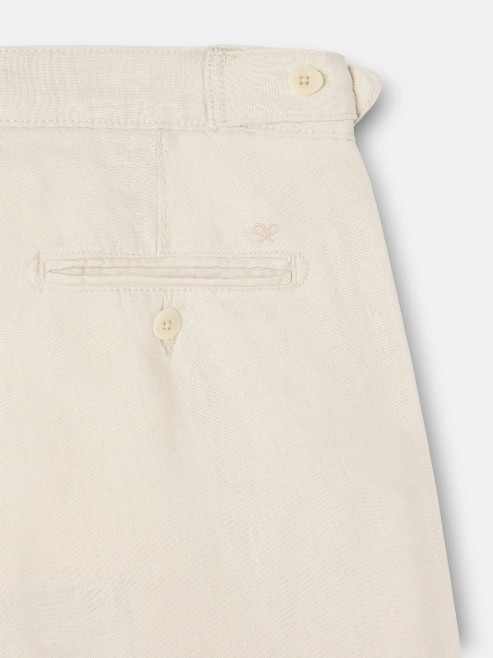 Pantalon sport pinza lino beige - Image 5