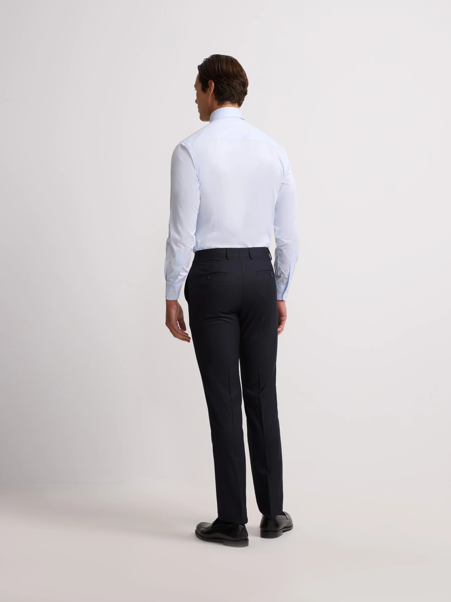 Pantalon traje clasico espiga azul marino - Image 4