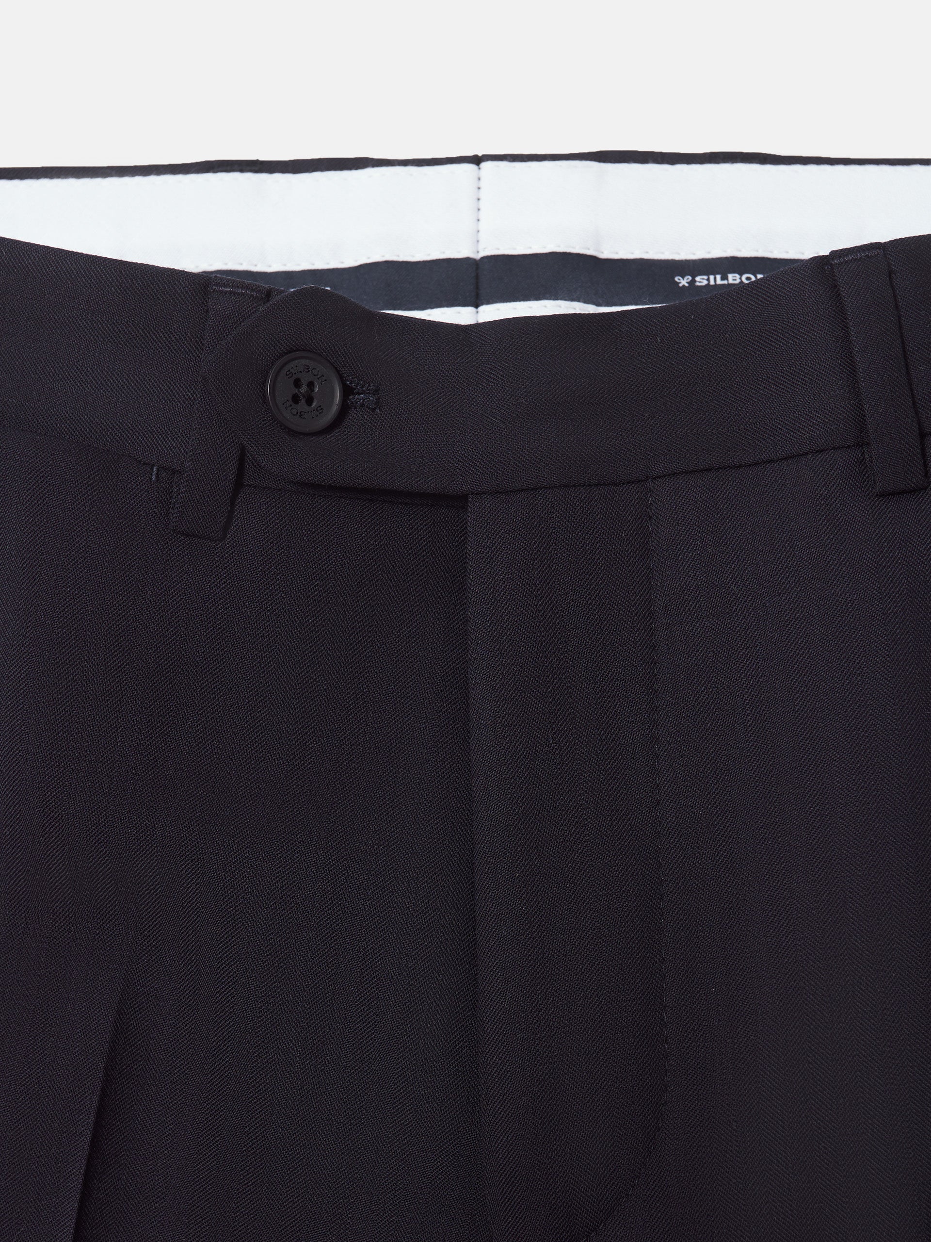 Pantalon traje clasico espiga azul marino - Image 6