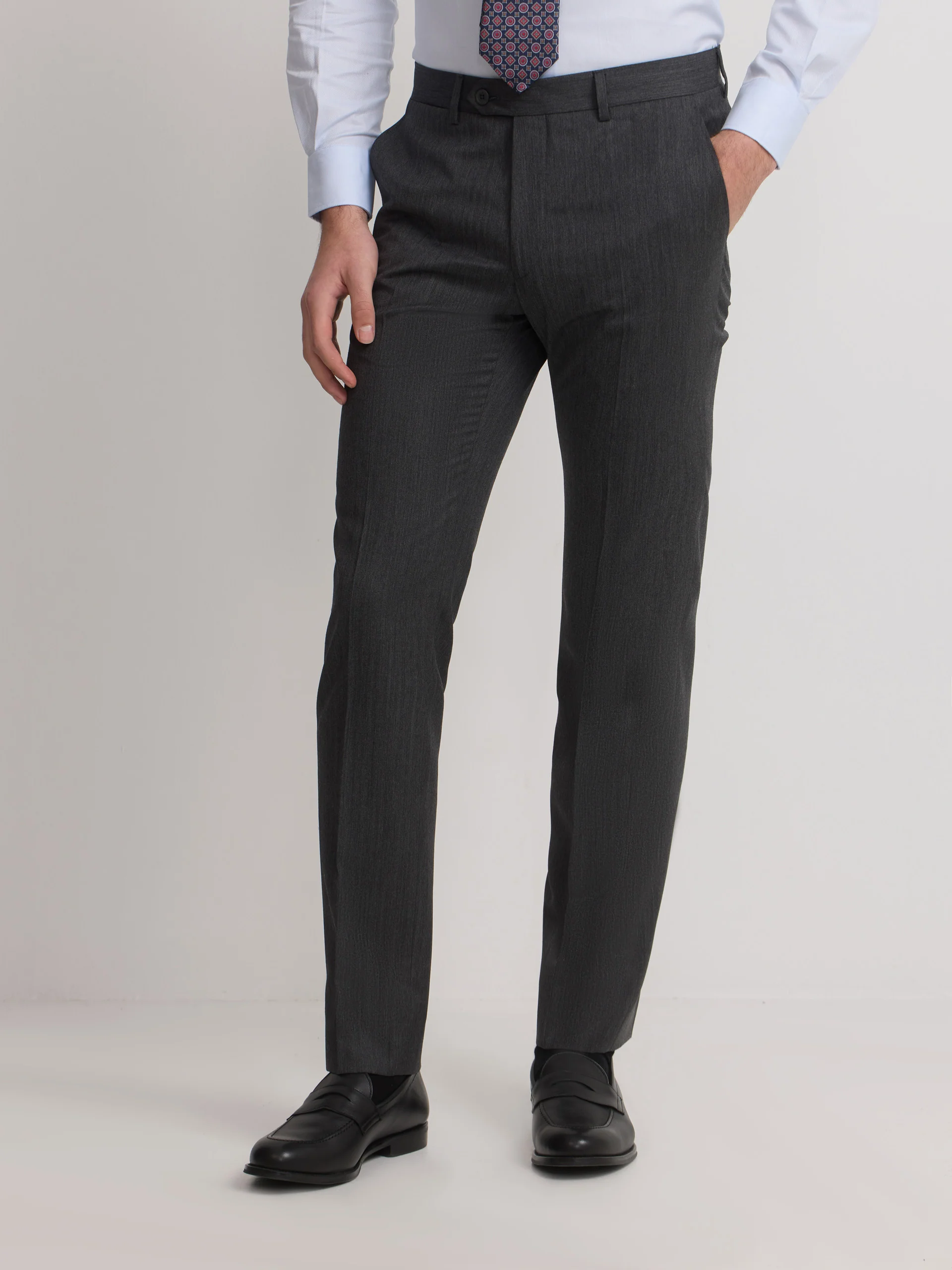 Pantalon traje clasico espiga gris - Image 3