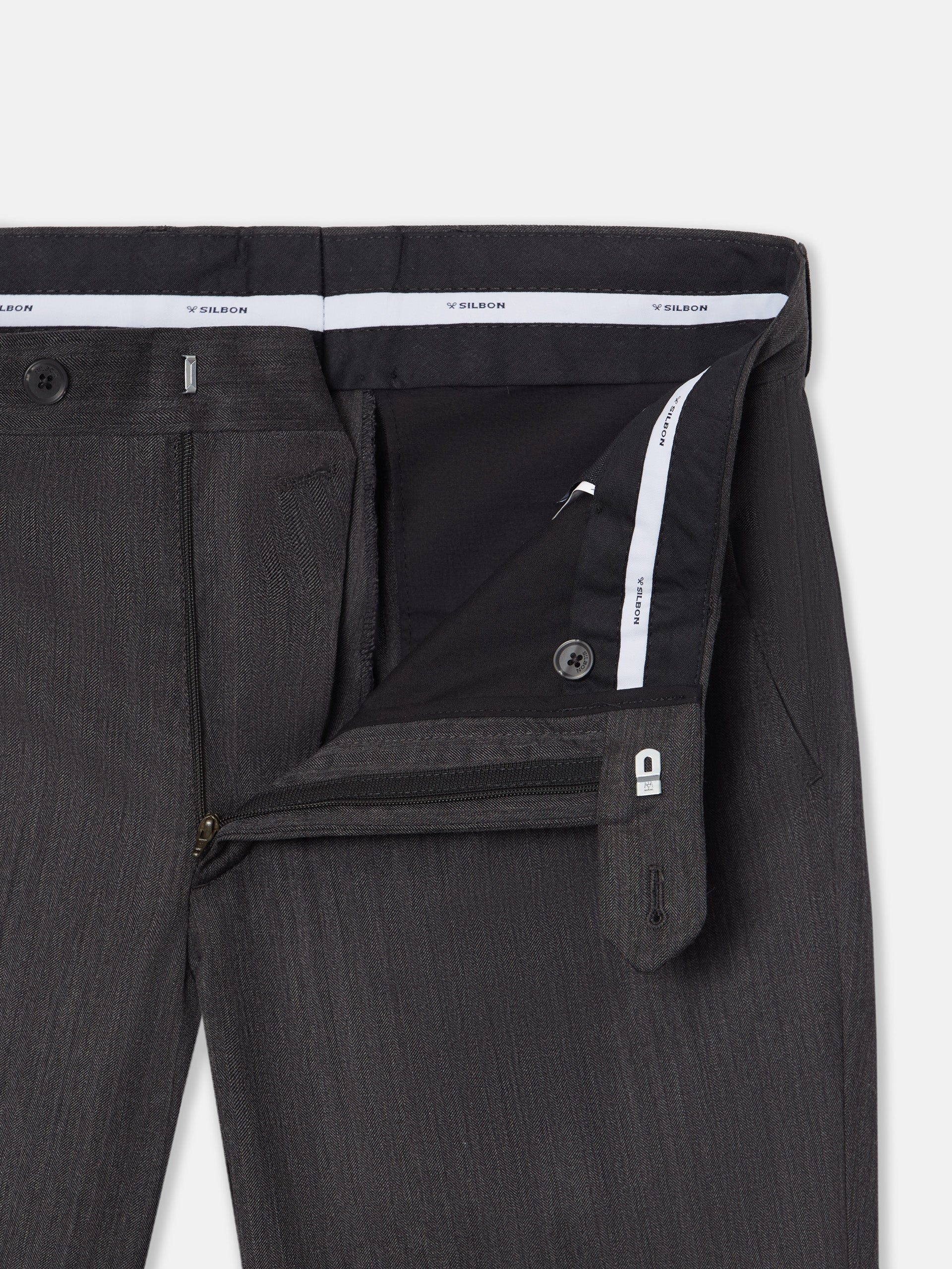 Pantalon traje clasico espiga gris - Image 8