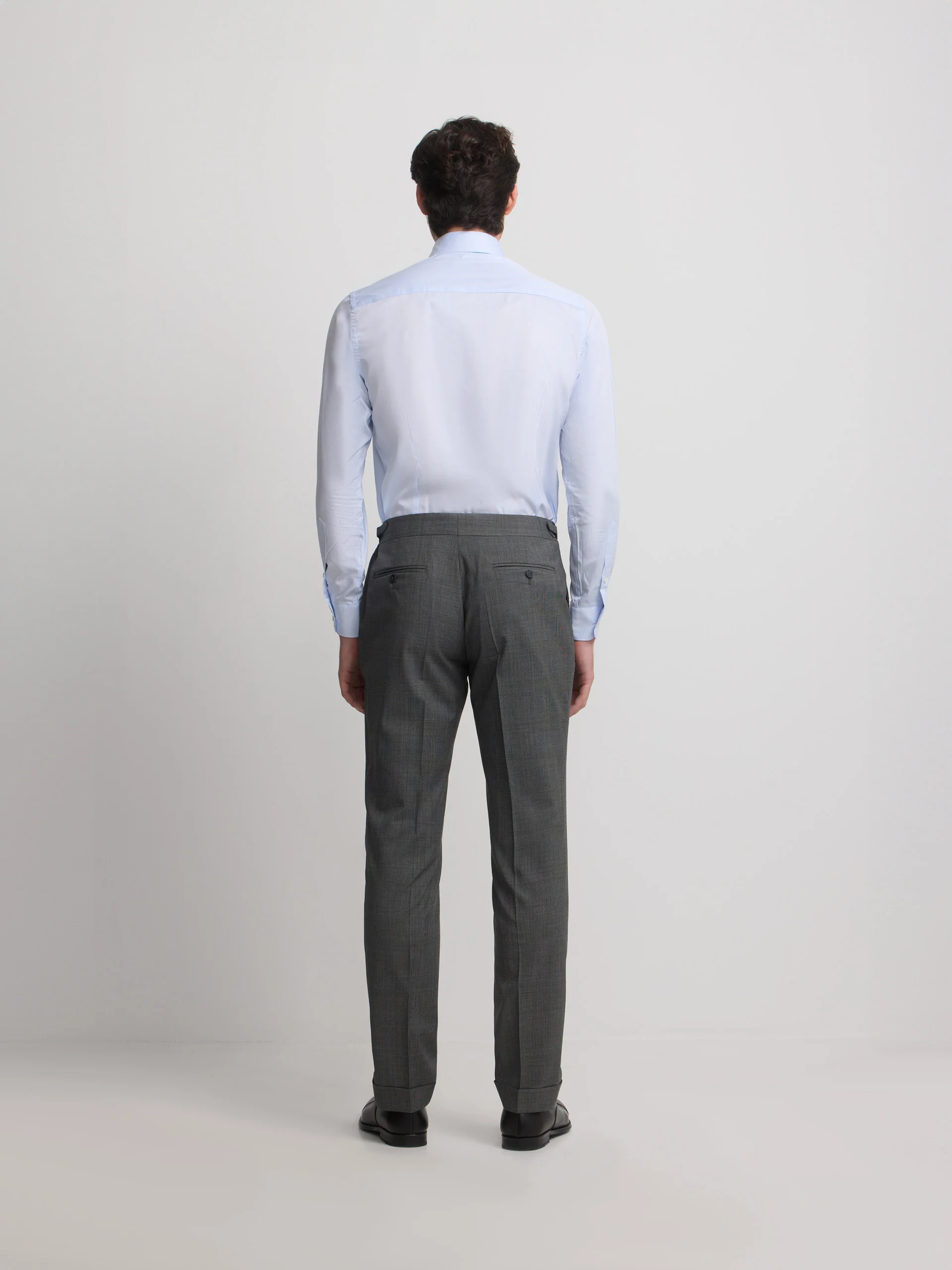 Pantalon traje clasico principe de gales gris - Image 4