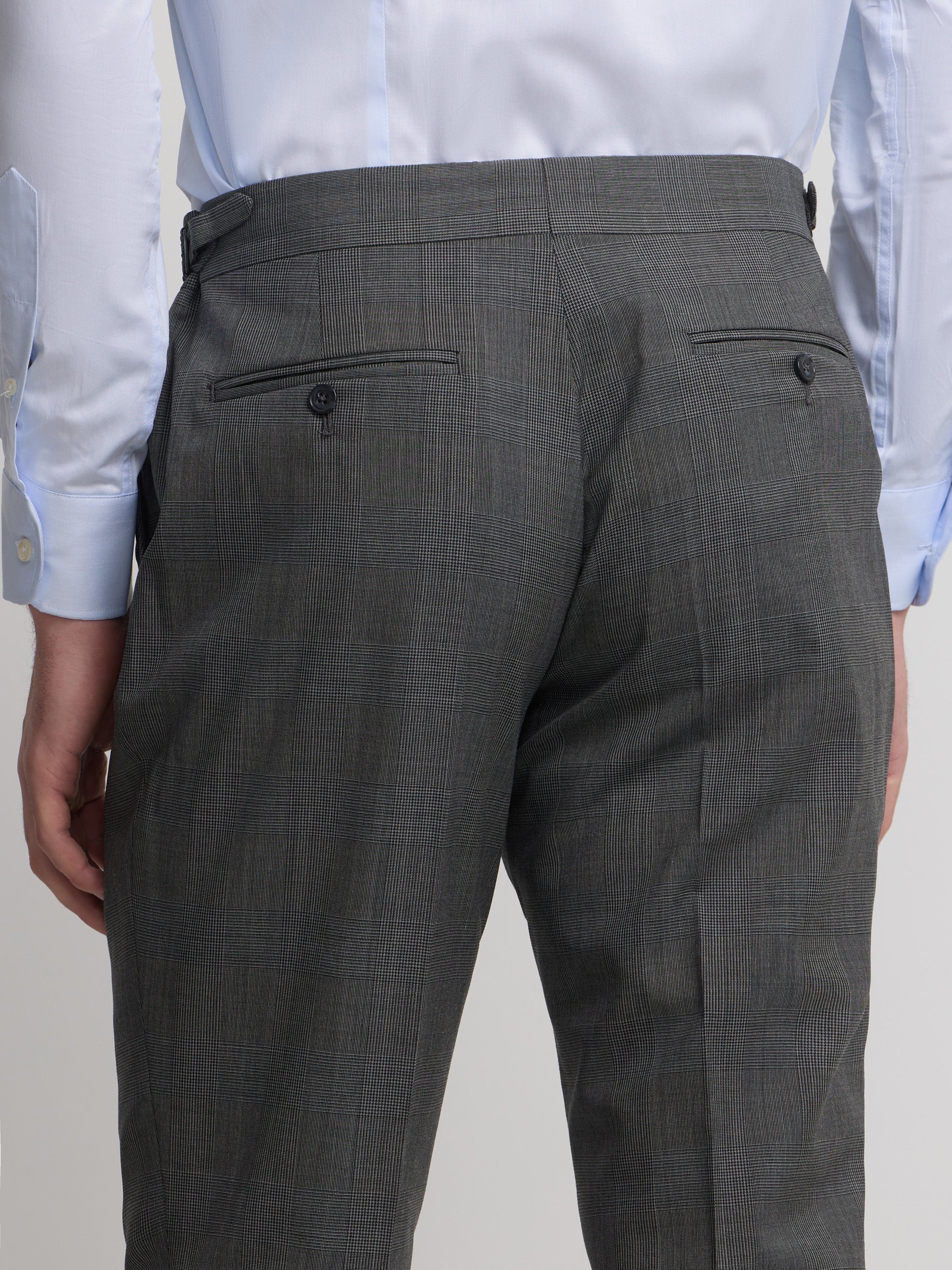 Pantalon traje clasico principe de gales gris - Image 5
