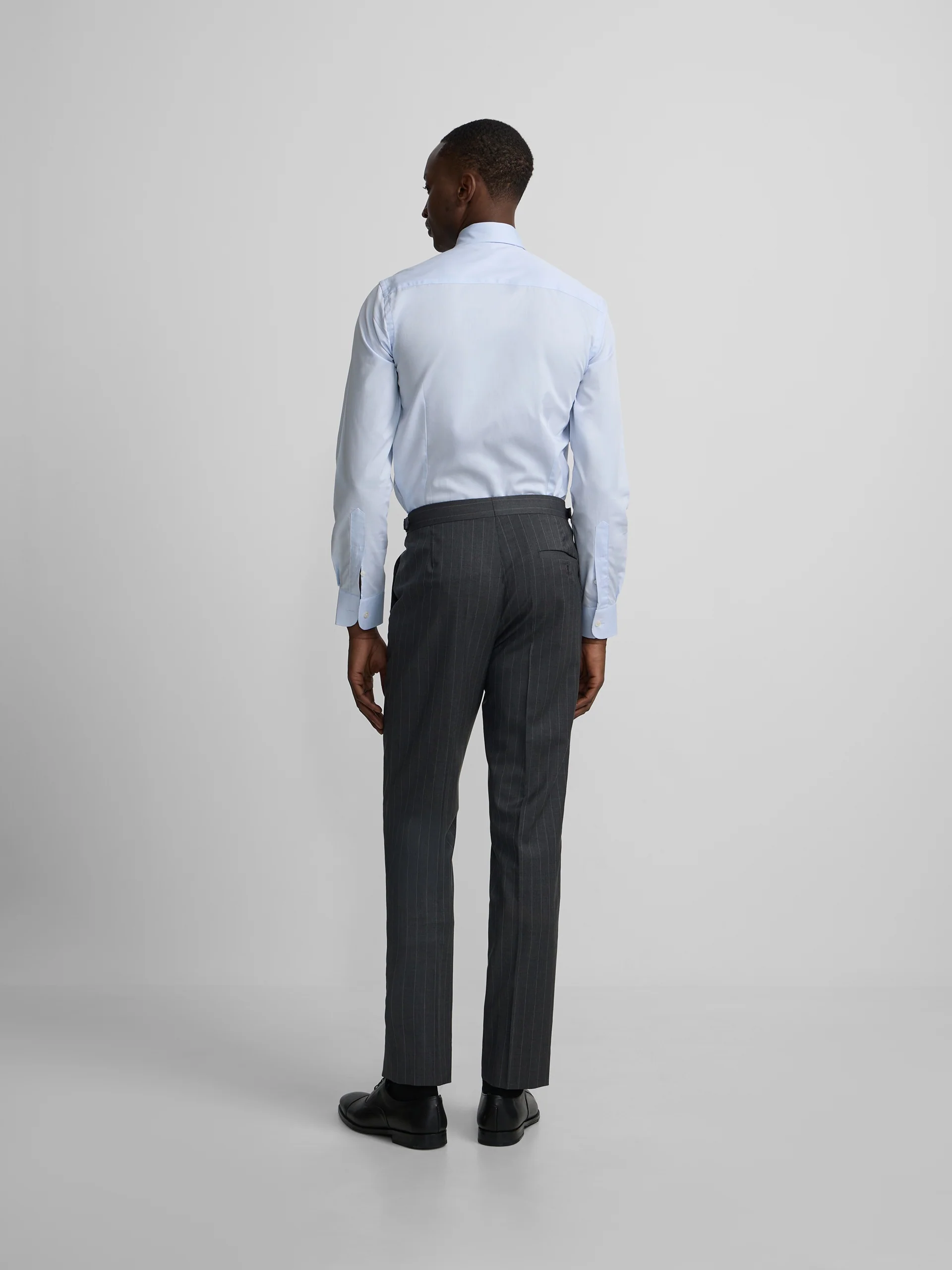 Pantalon traje cruzado raya diplomatica gris - Image 3