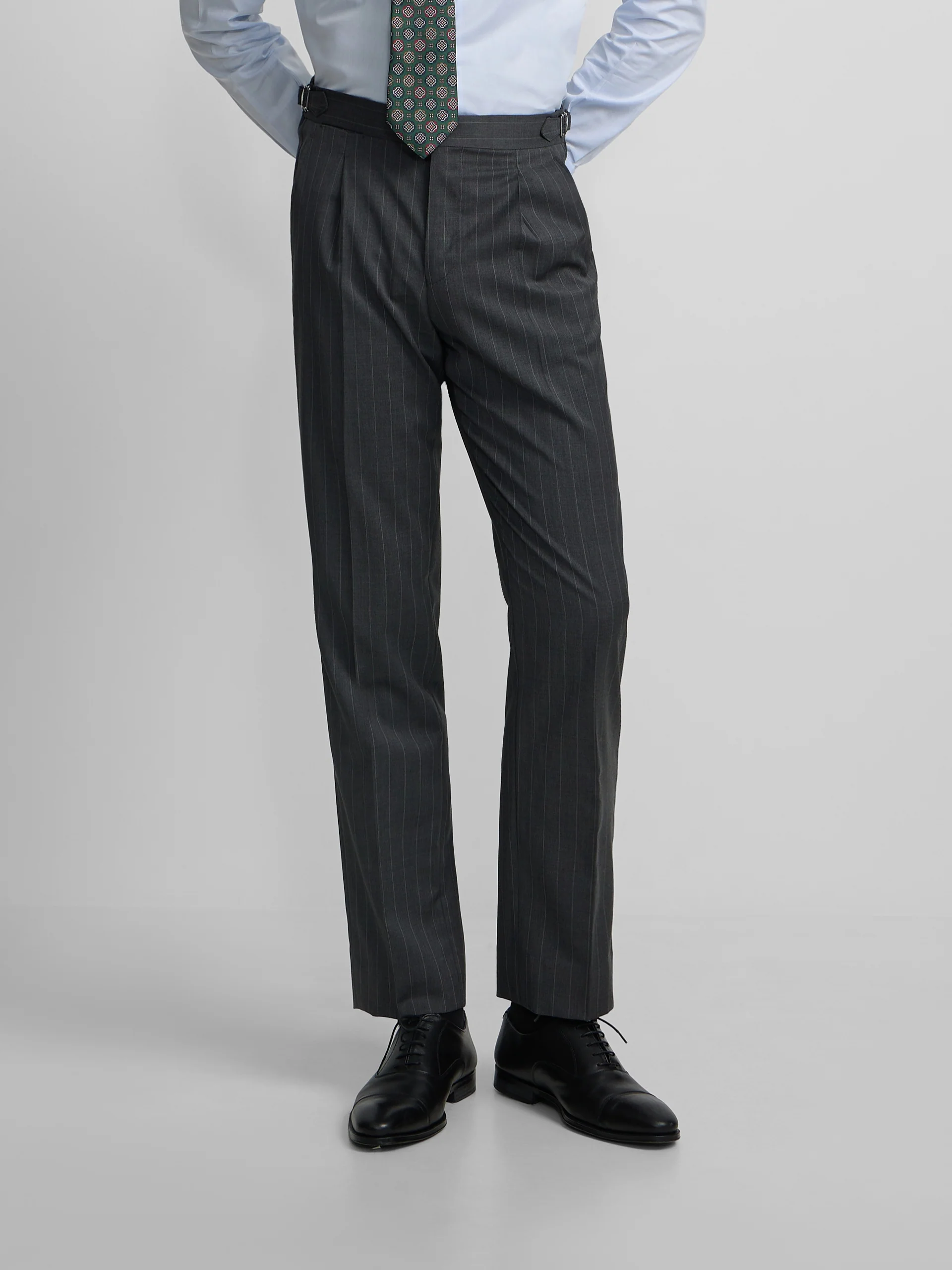 Pantalon traje cruzado raya diplomatica gris - Image 4