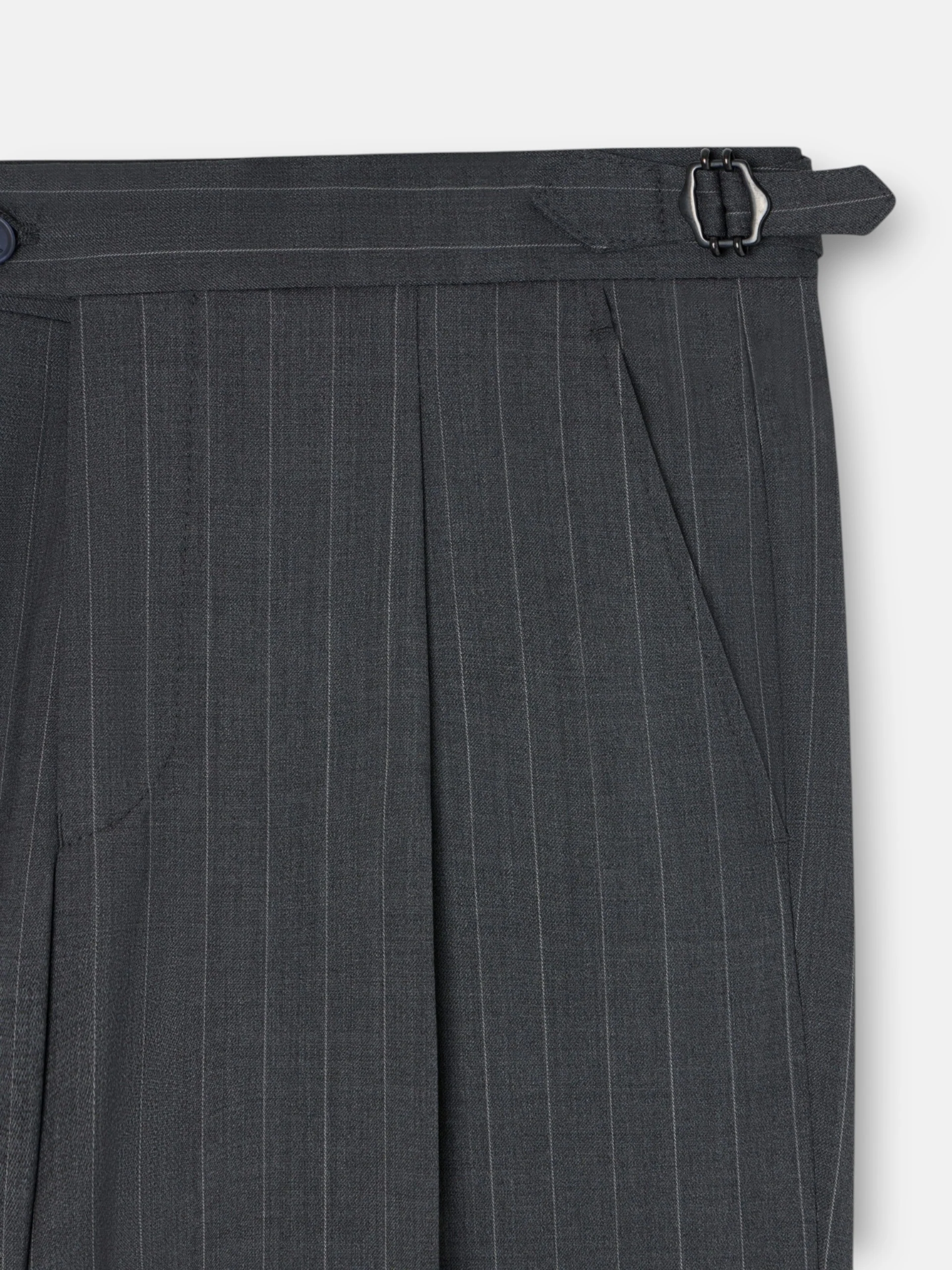 Pantalon traje cruzado raya diplomatica gris - Image 7