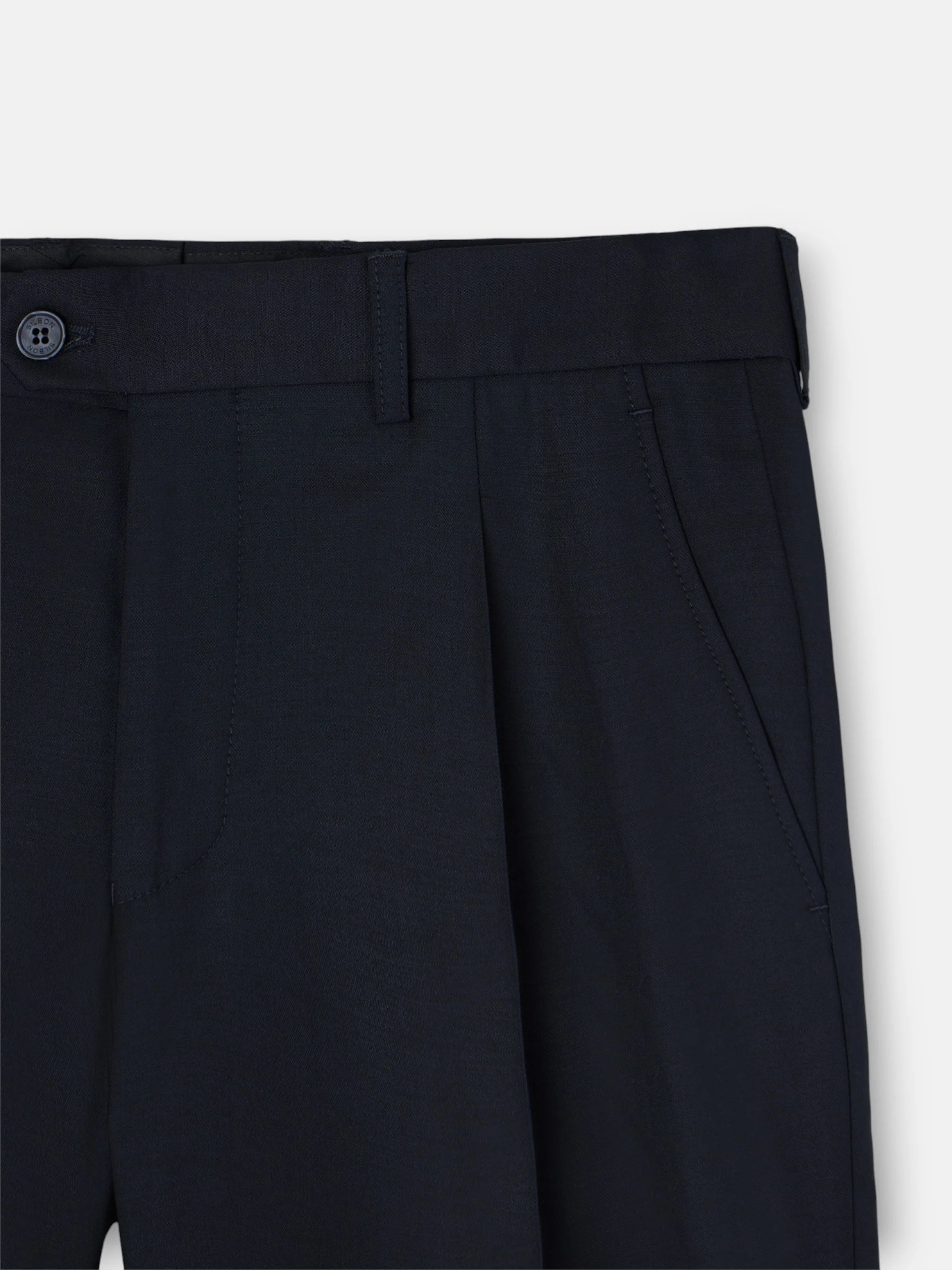 Pantalon traje cruzado stretch navy - Image 8