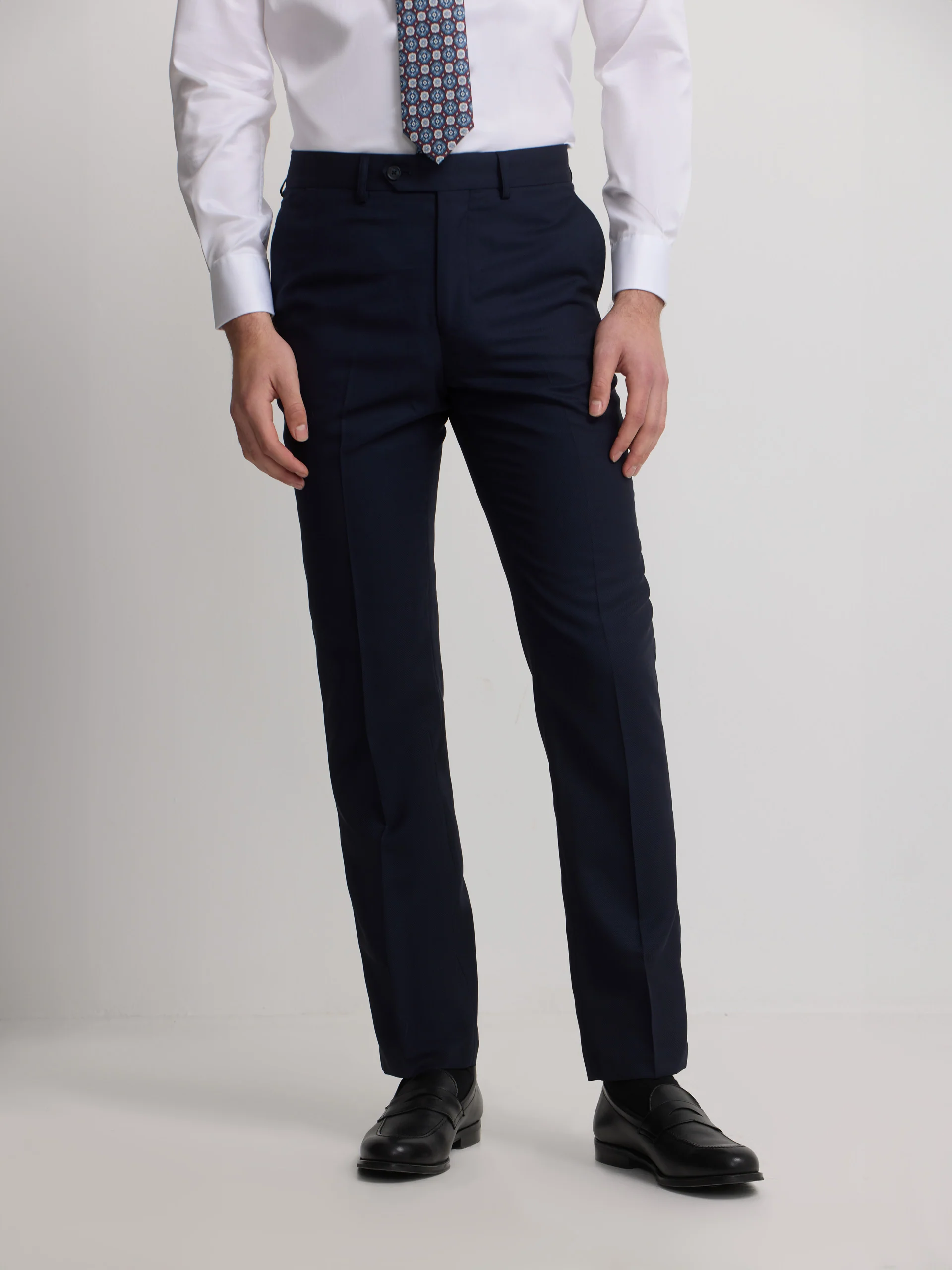 Pantalon traje estructura azul marino - Image 3