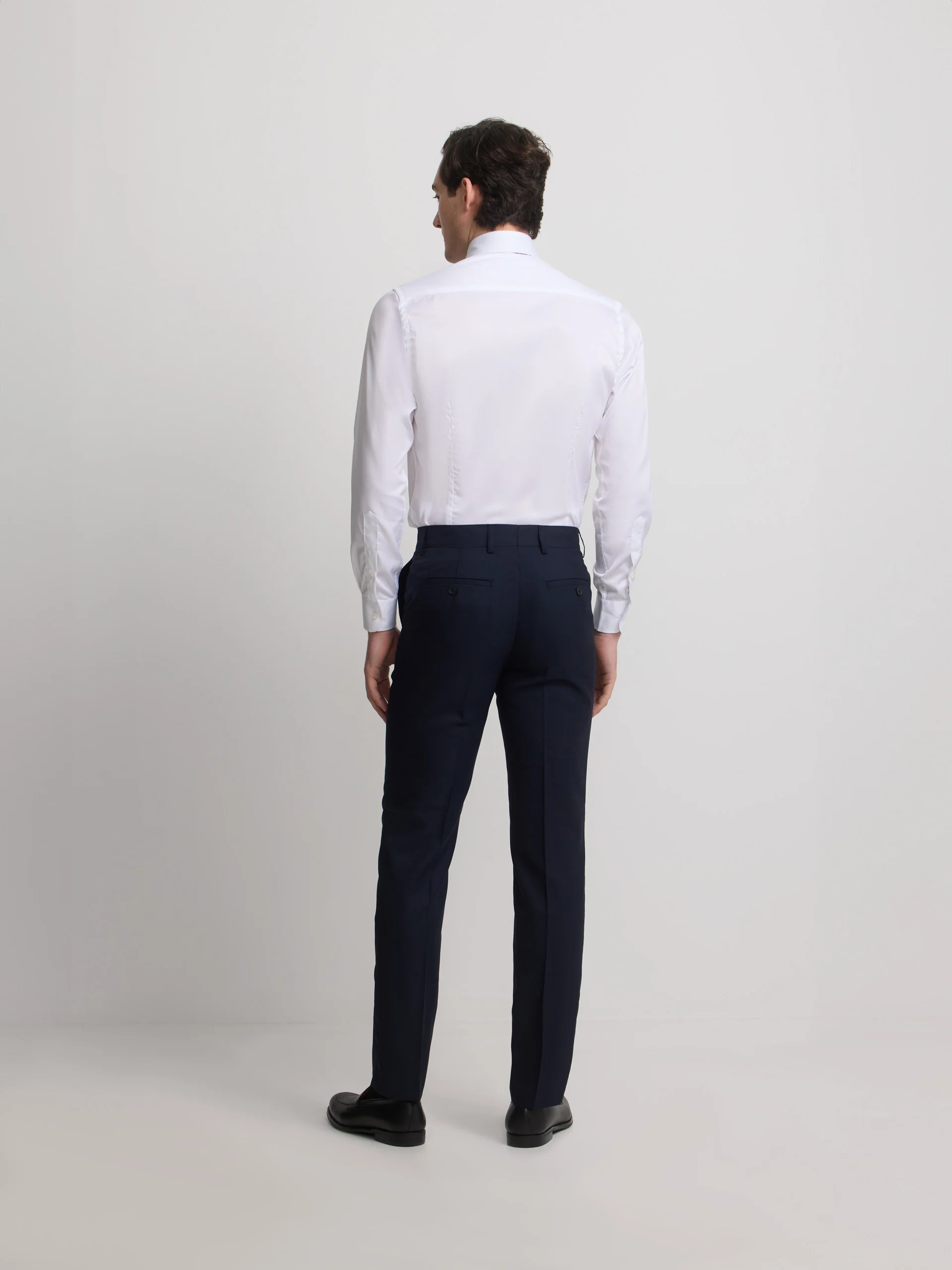 Pantalon traje estructura azul marino - Image 4