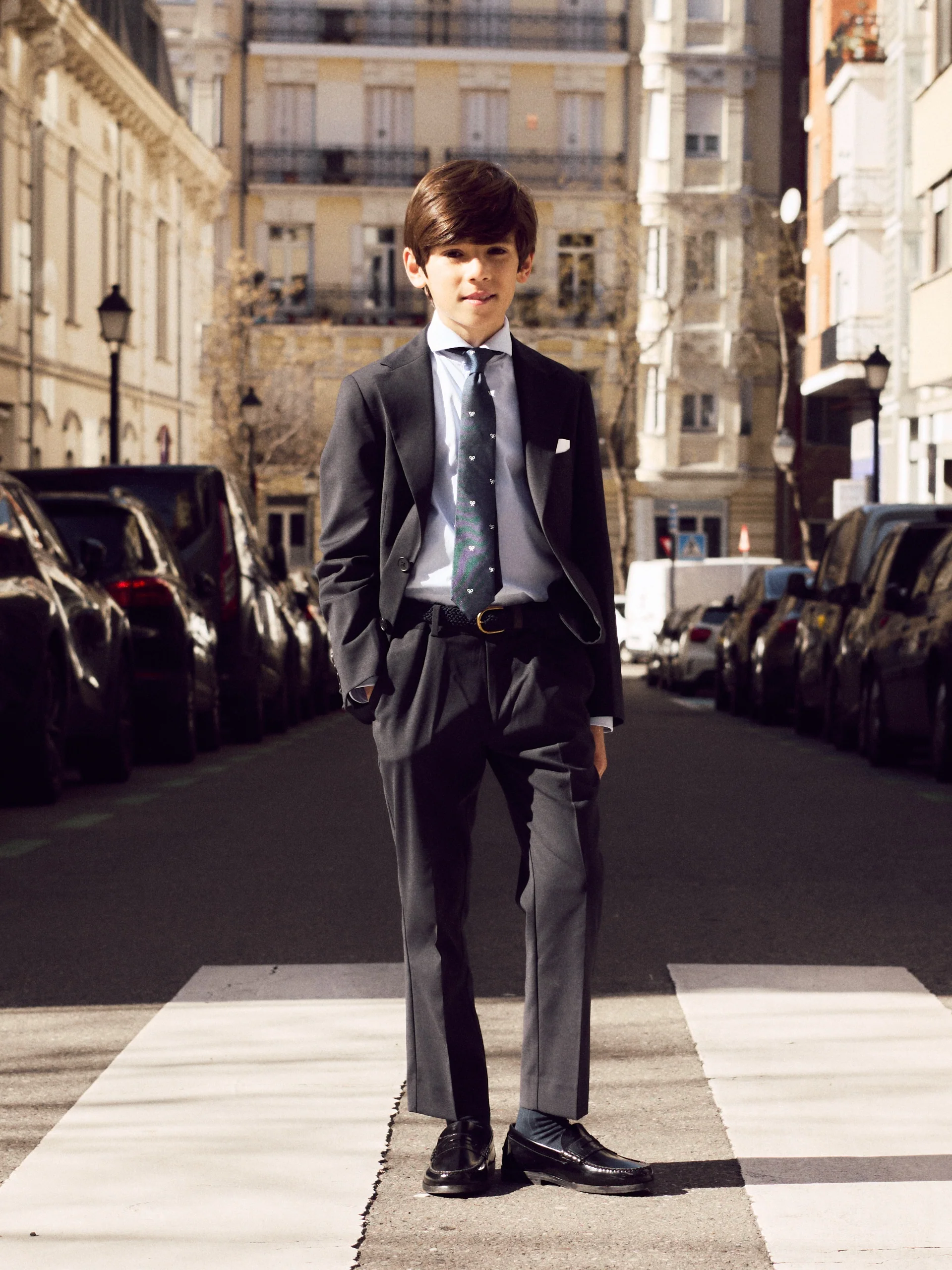 Pantalon traje kids azul marino