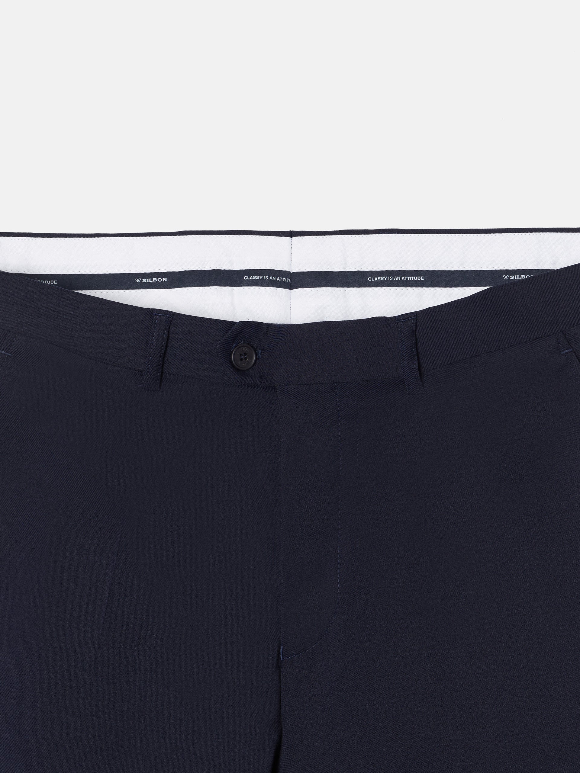 Pantalon traje natural stretch azul claro - Image 11