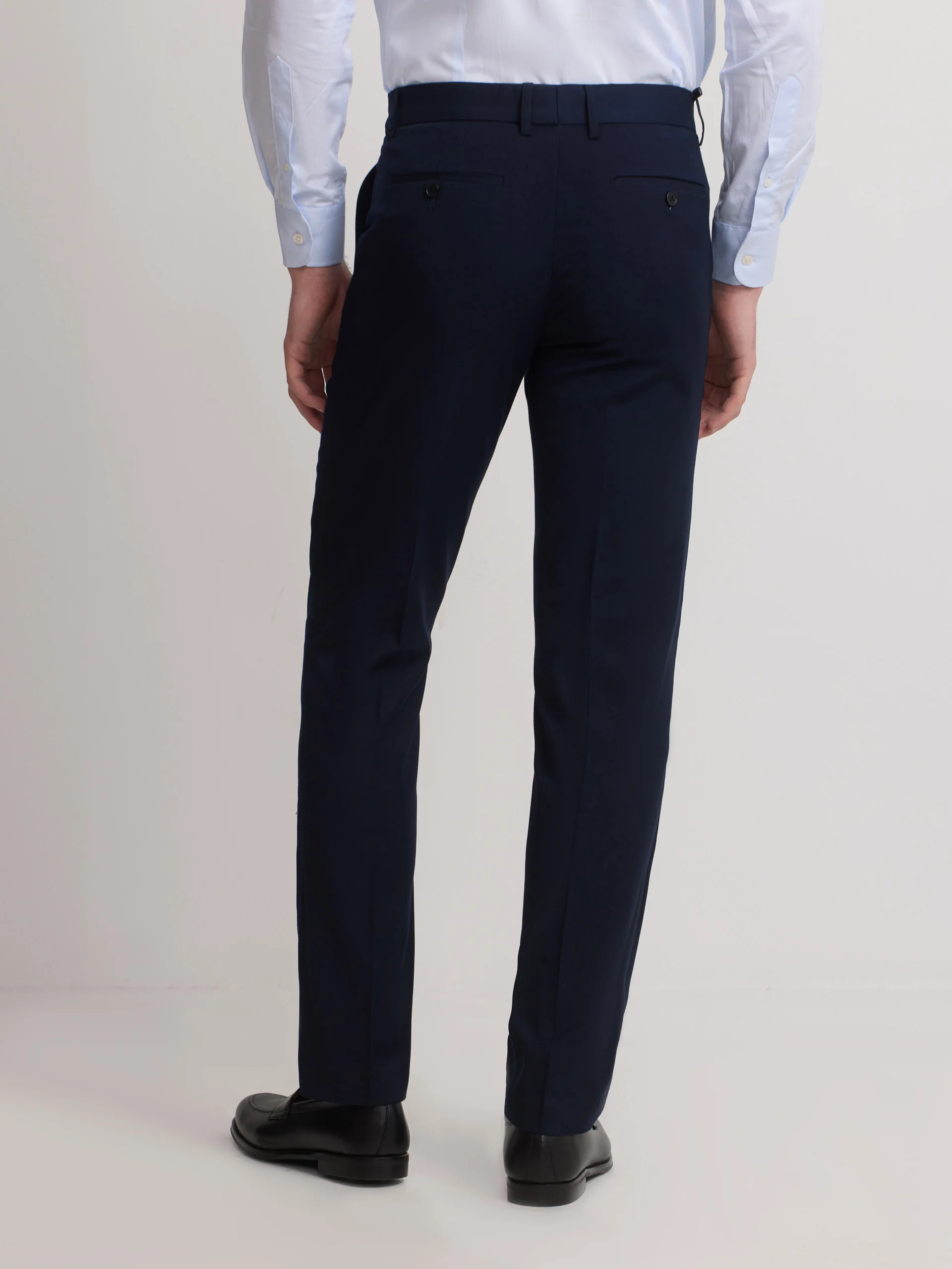 Pantalon traje natural stretch azul claro - Image 8