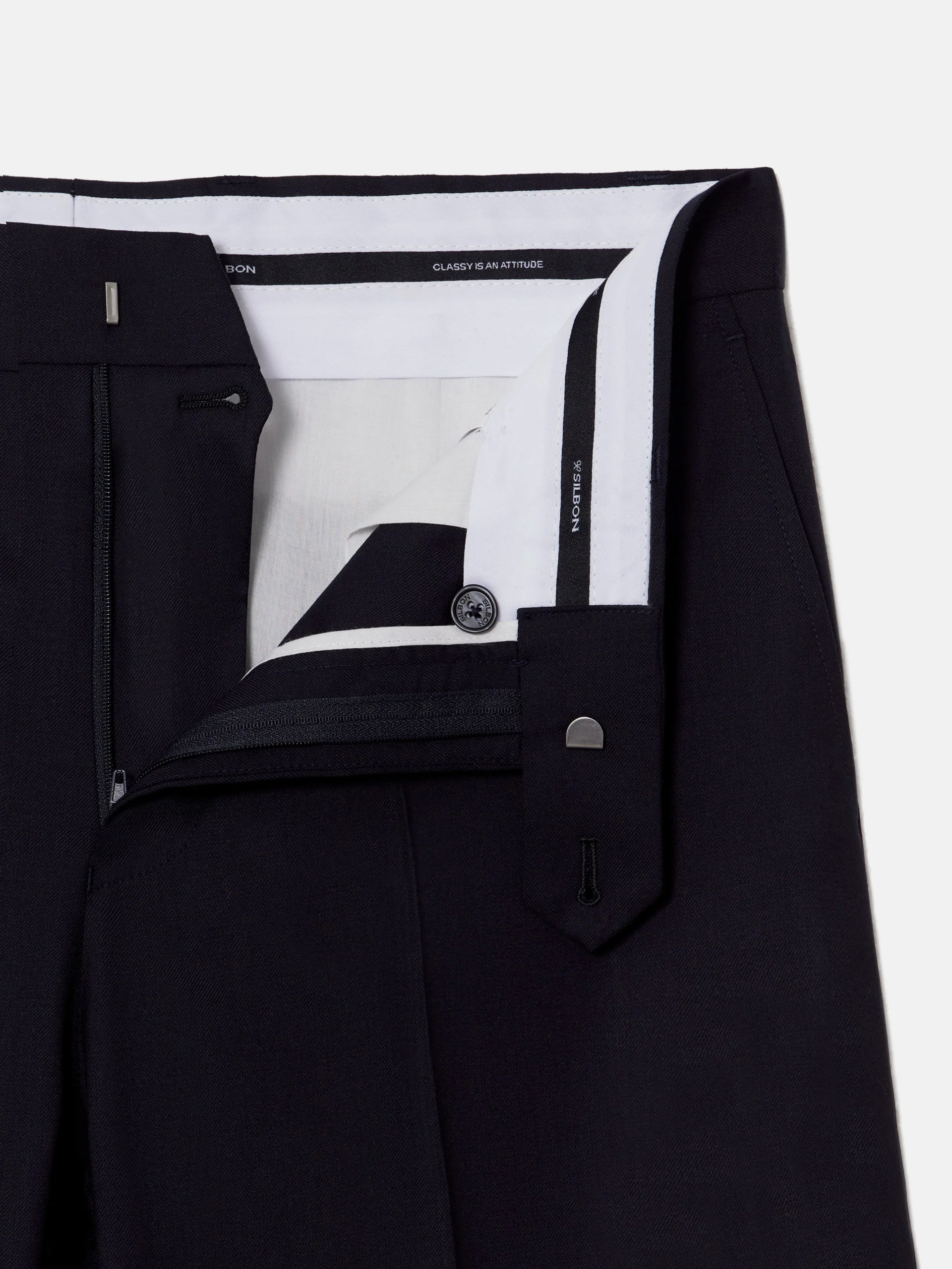 Pantalon traje natural stretch dark navy - Image 11