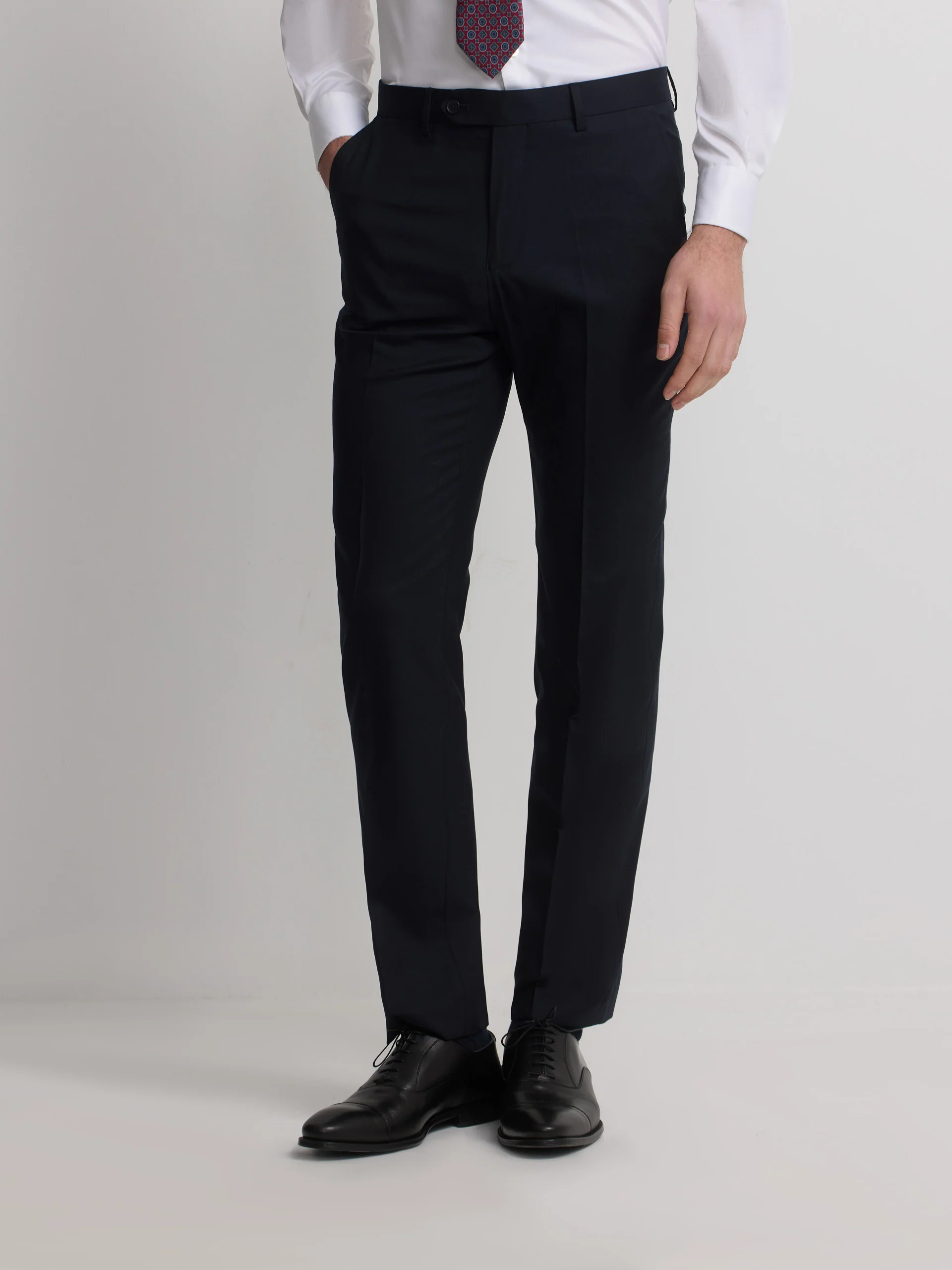 Pantalon traje natural stretch dark navy - Image 2