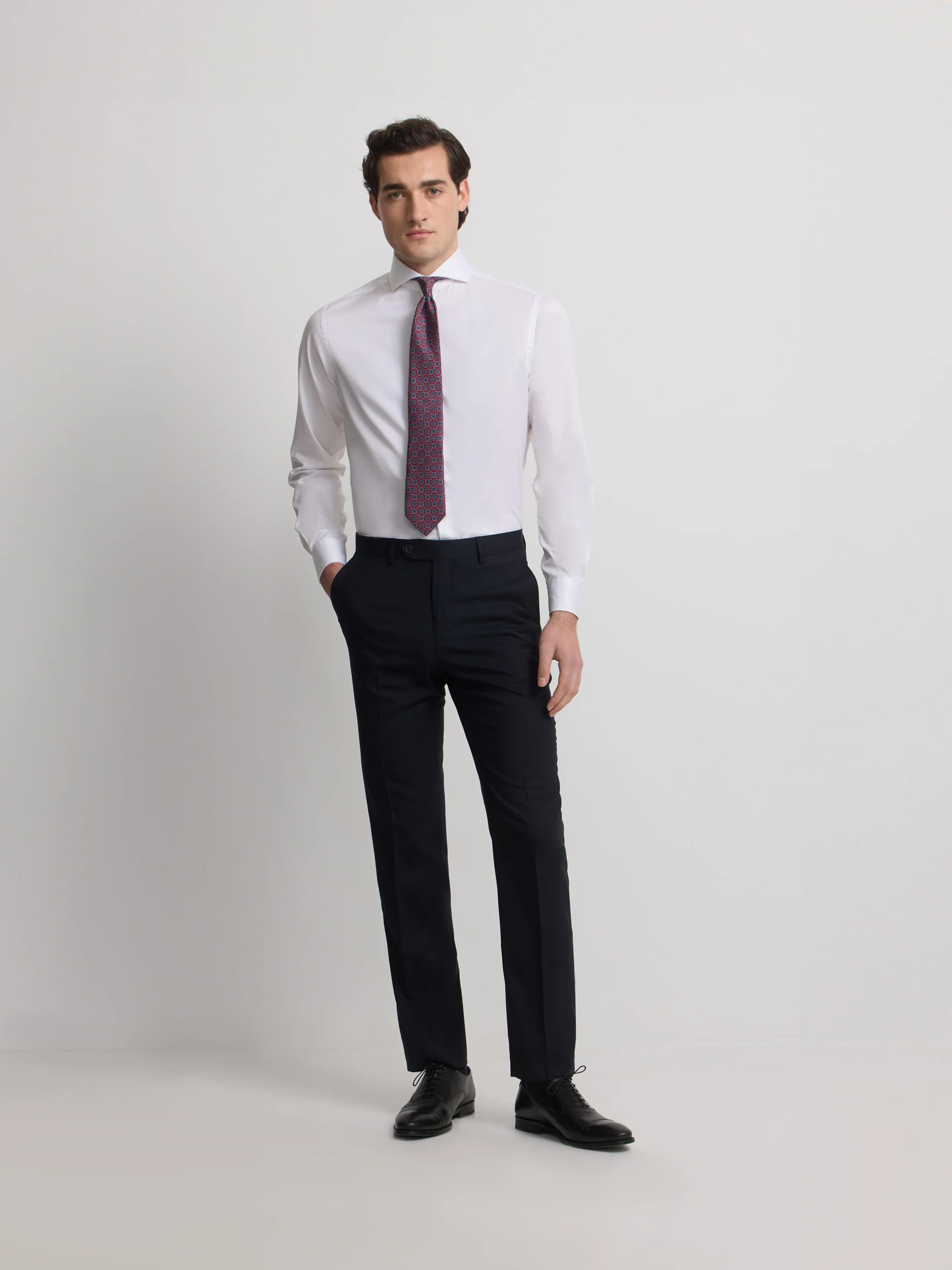 Pantalon traje natural stretch dark navy - Image 4