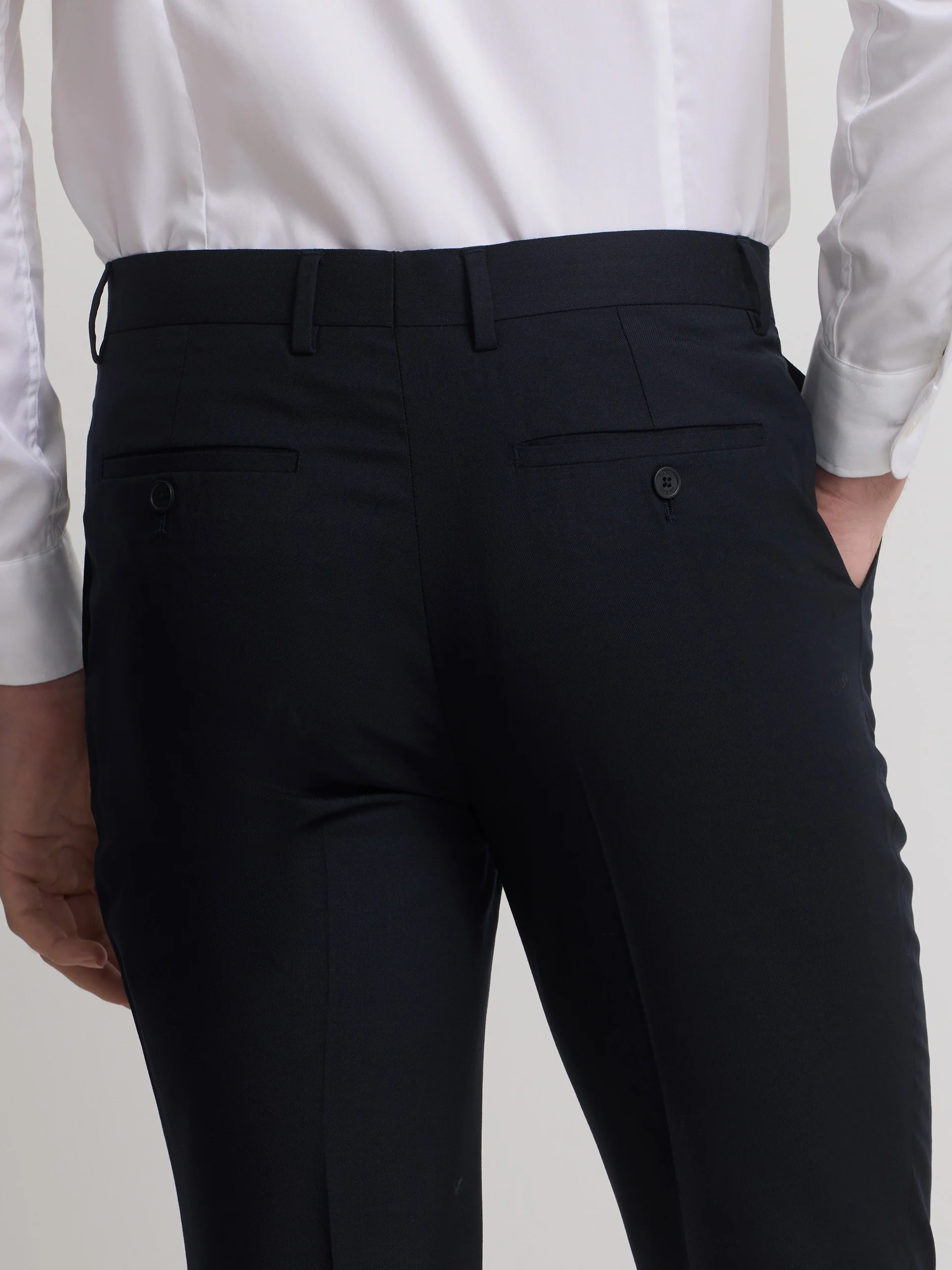 Pantalon traje natural stretch dark navy - Image 6