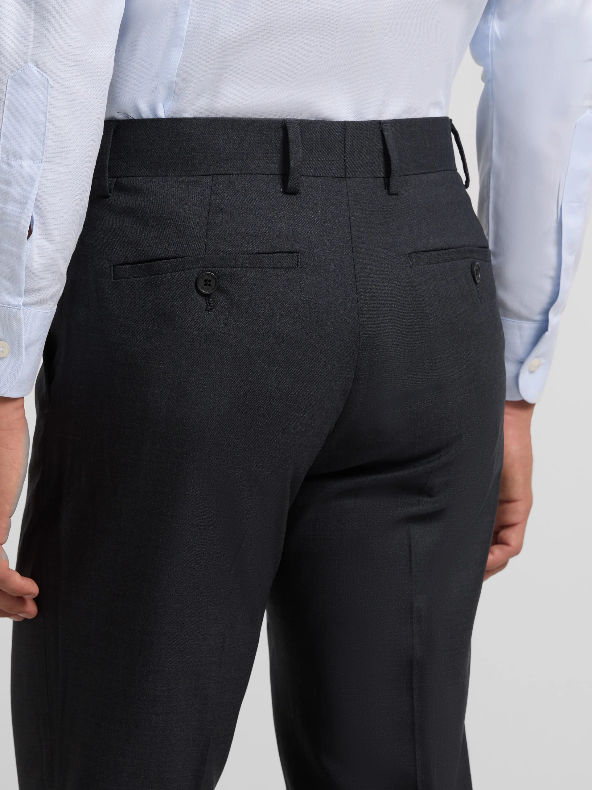 Pantalon traje natural stretch gris - Image 3