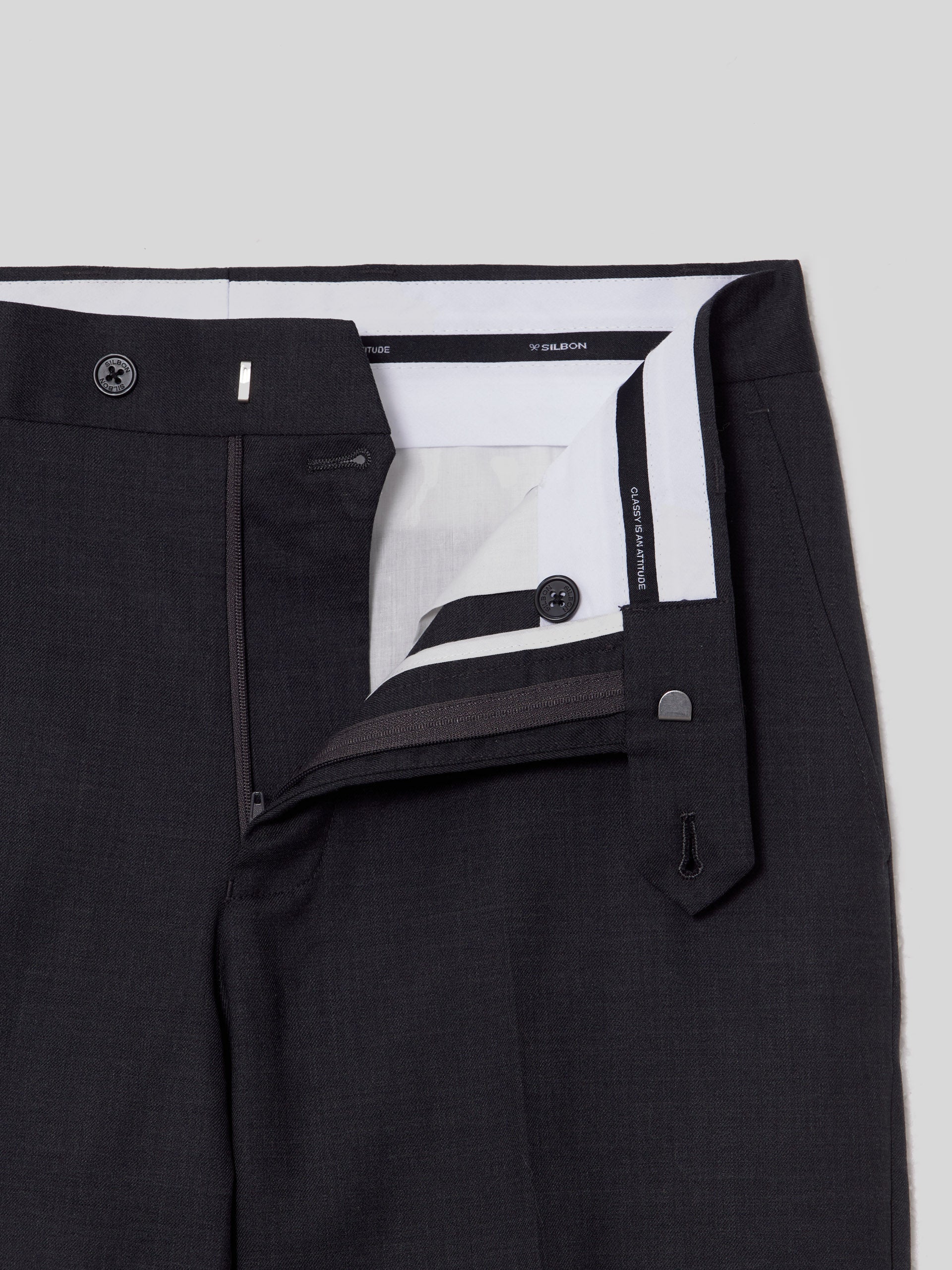 Pantalon traje natural stretch gris - Image 8