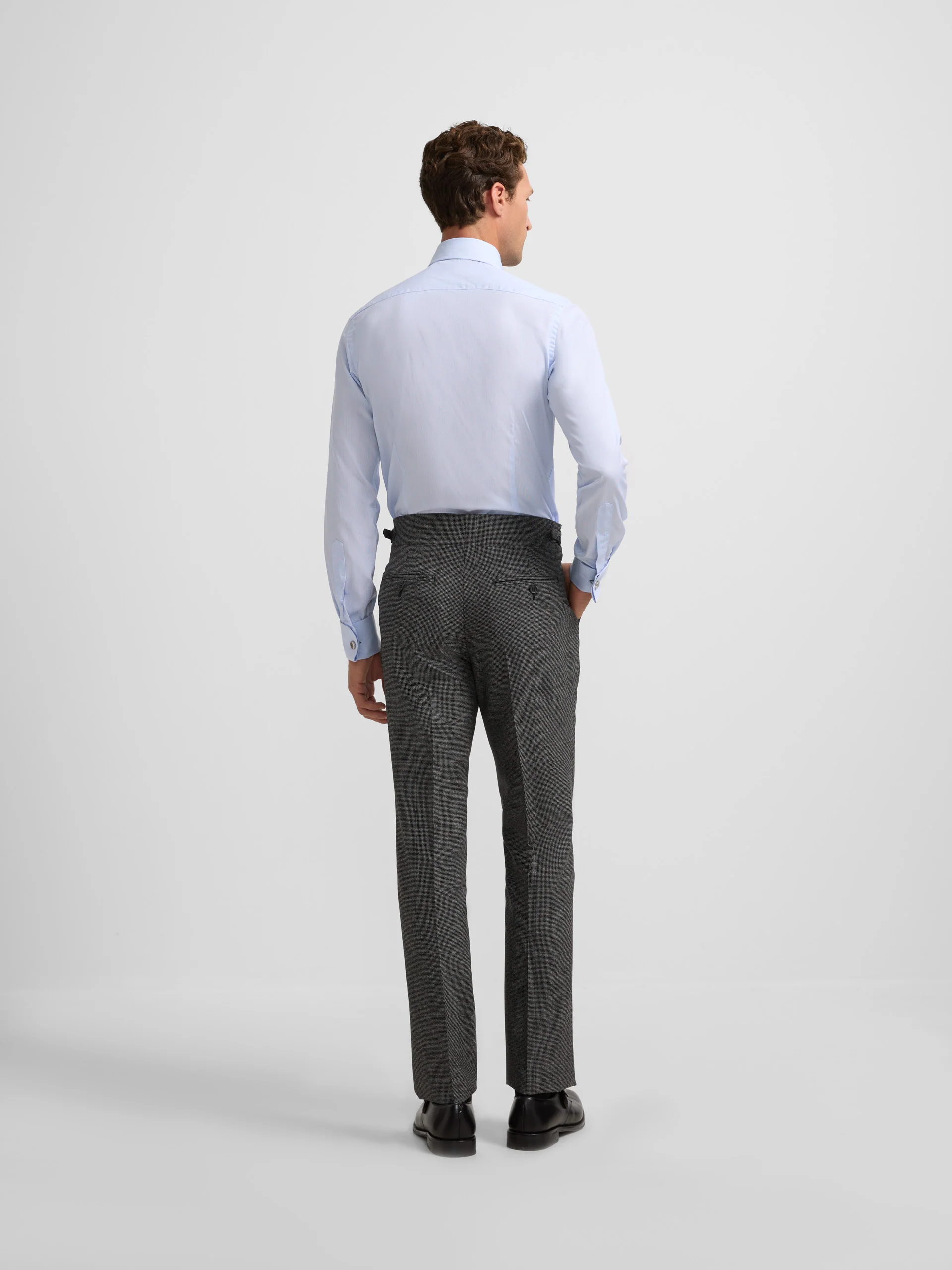 Pantalon traje pata de gallo gris - Image 4