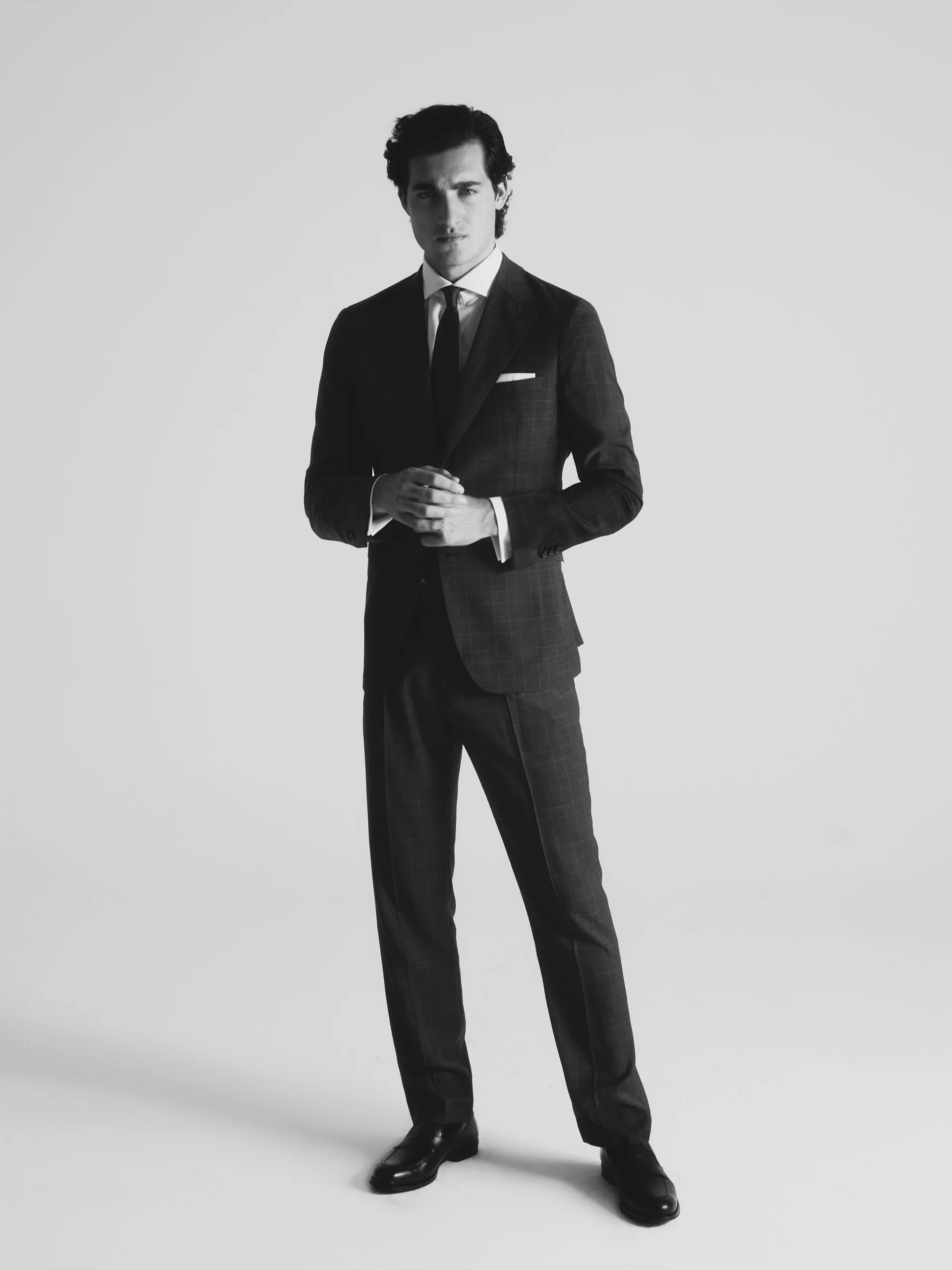 Pantalon traje principe de gales gris - Image 3