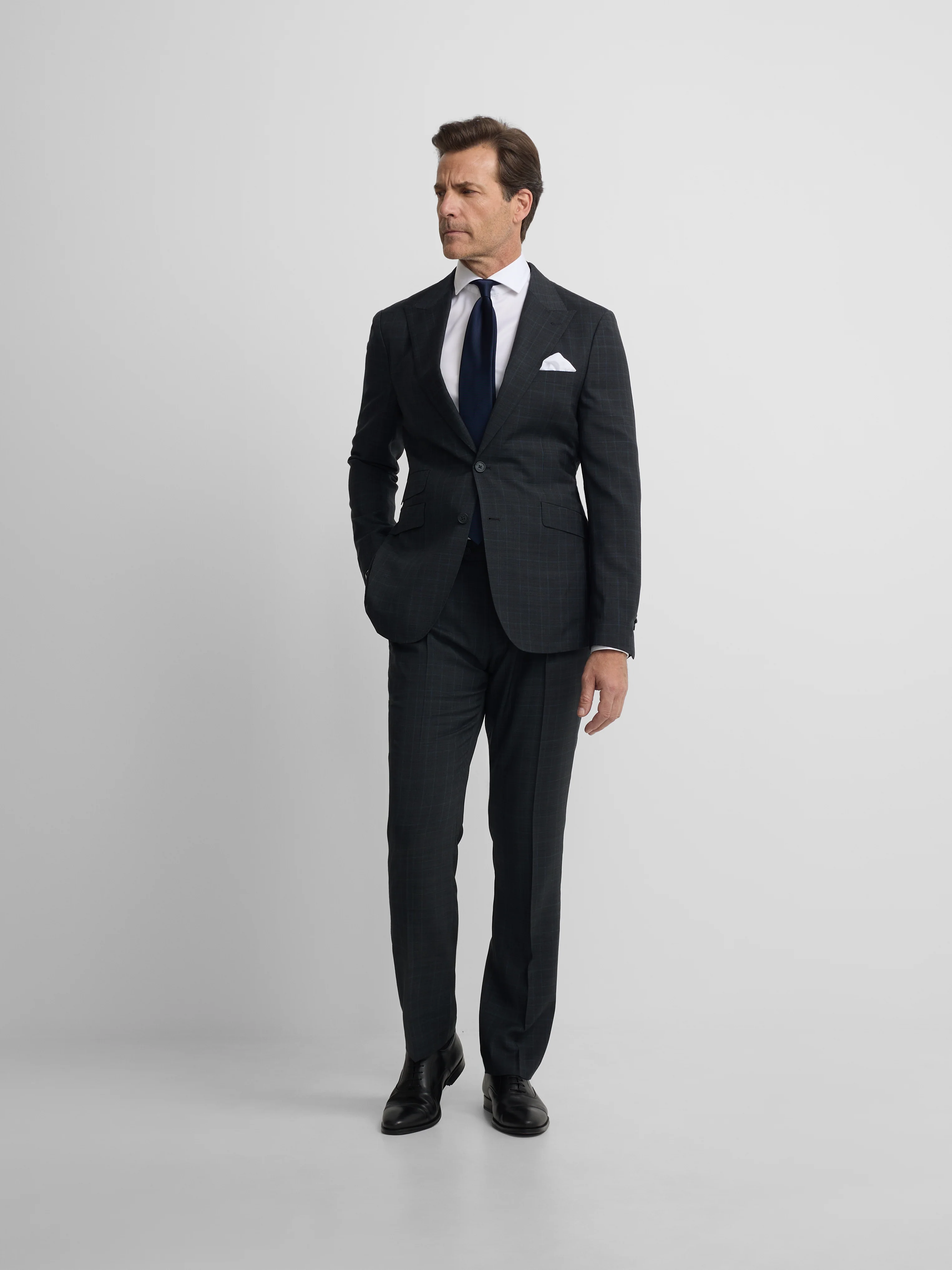 Pantalon traje principe de gales gris - Image 9