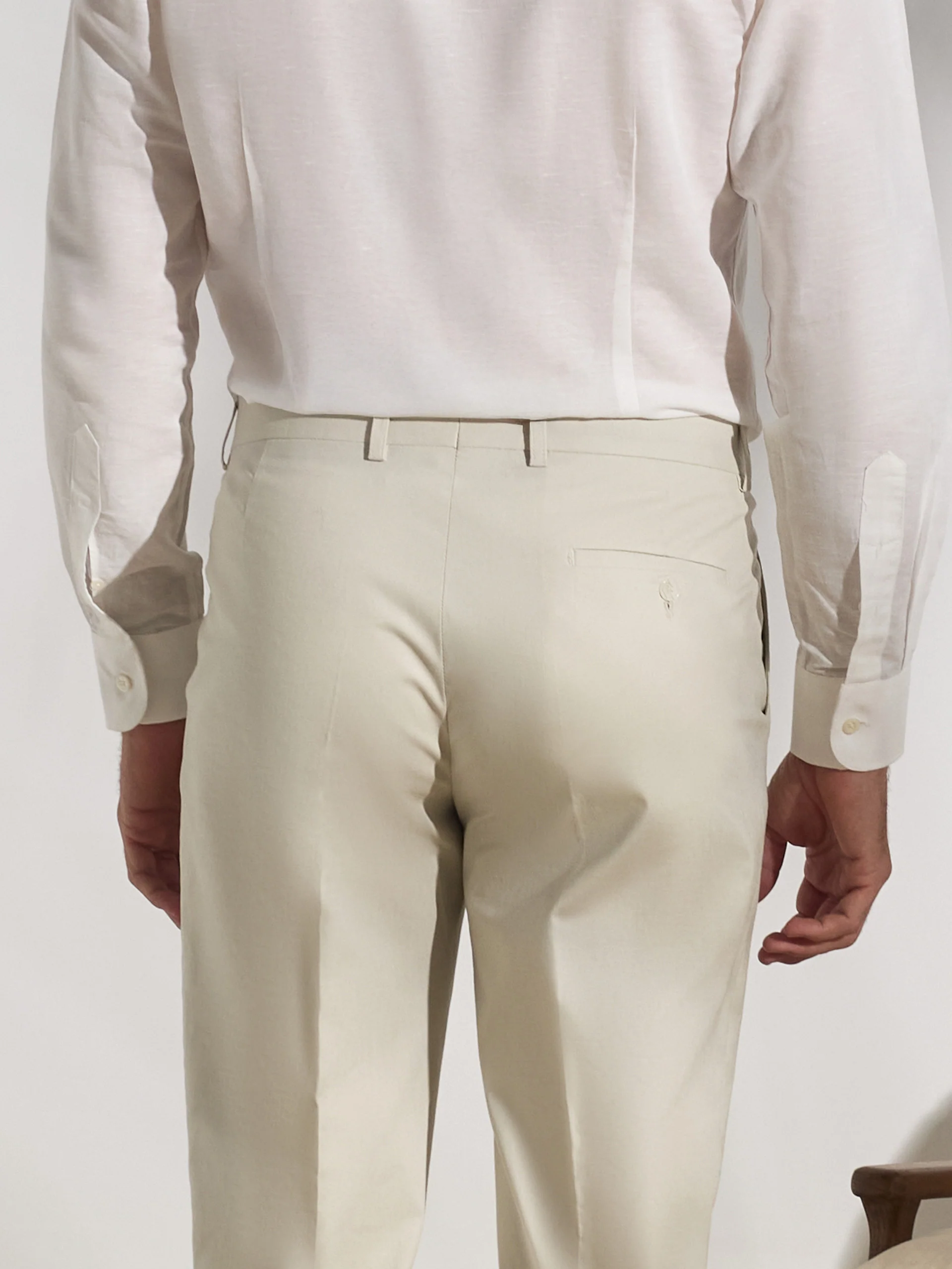 Pantalon traje unique lino piedra - Image 14