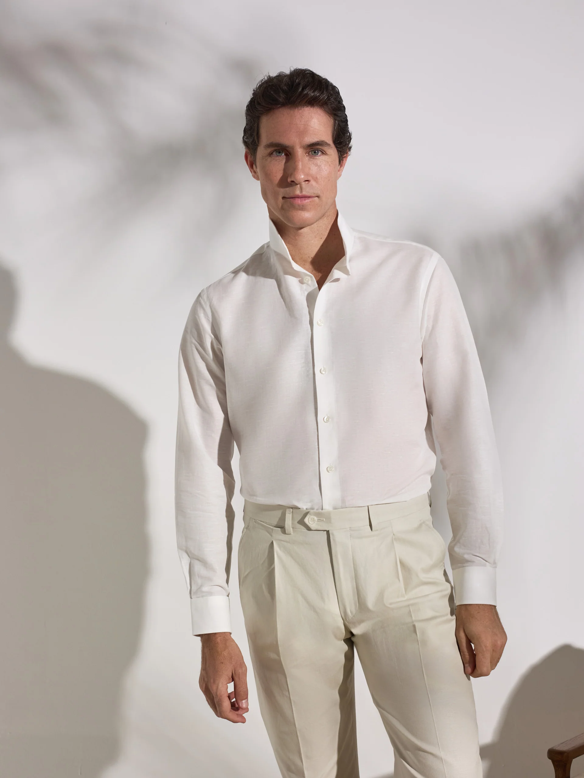 Pantalon traje unique lino piedra - Image 5