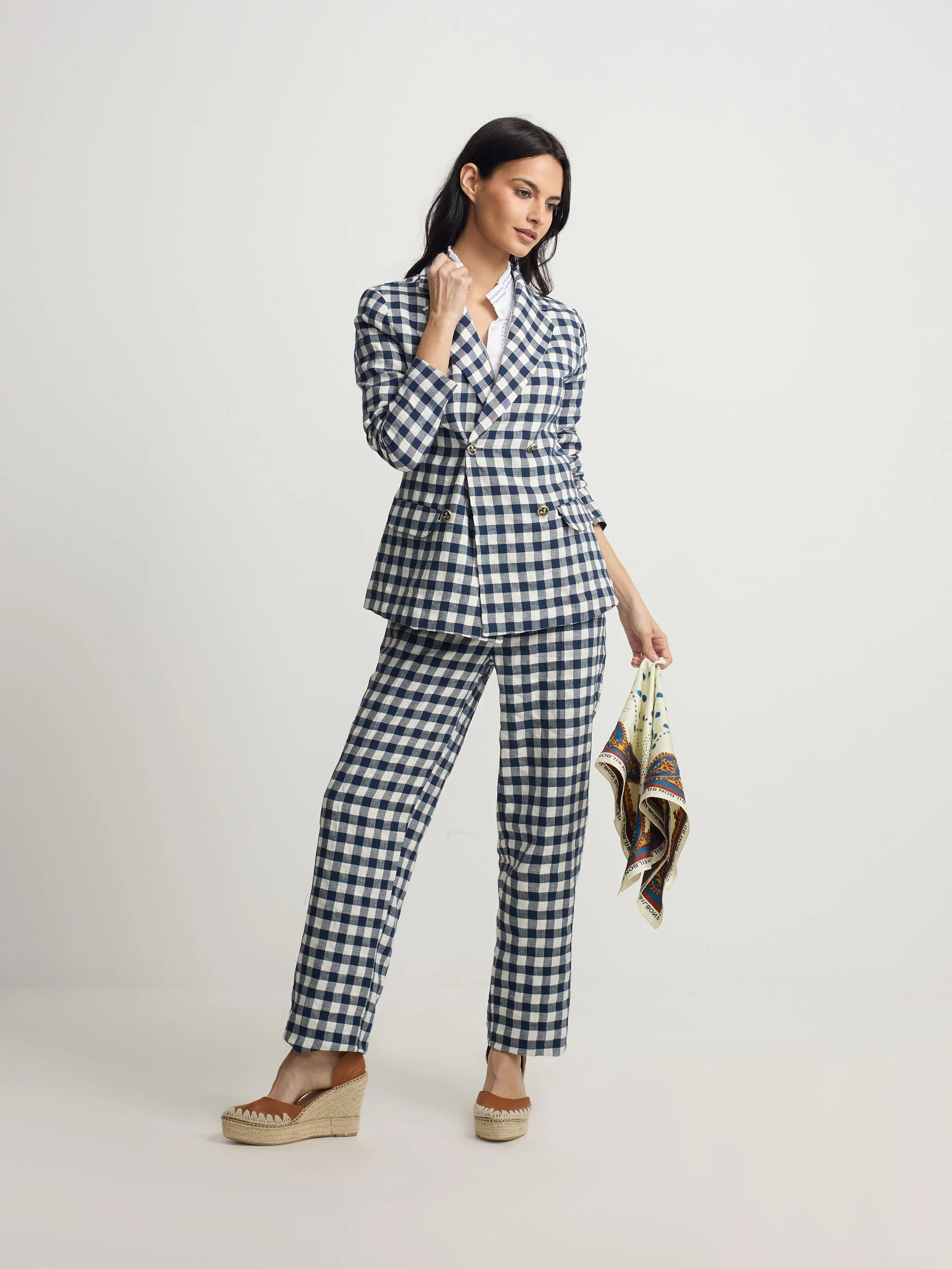 Pantalon trebilla vichy marino - Image 3