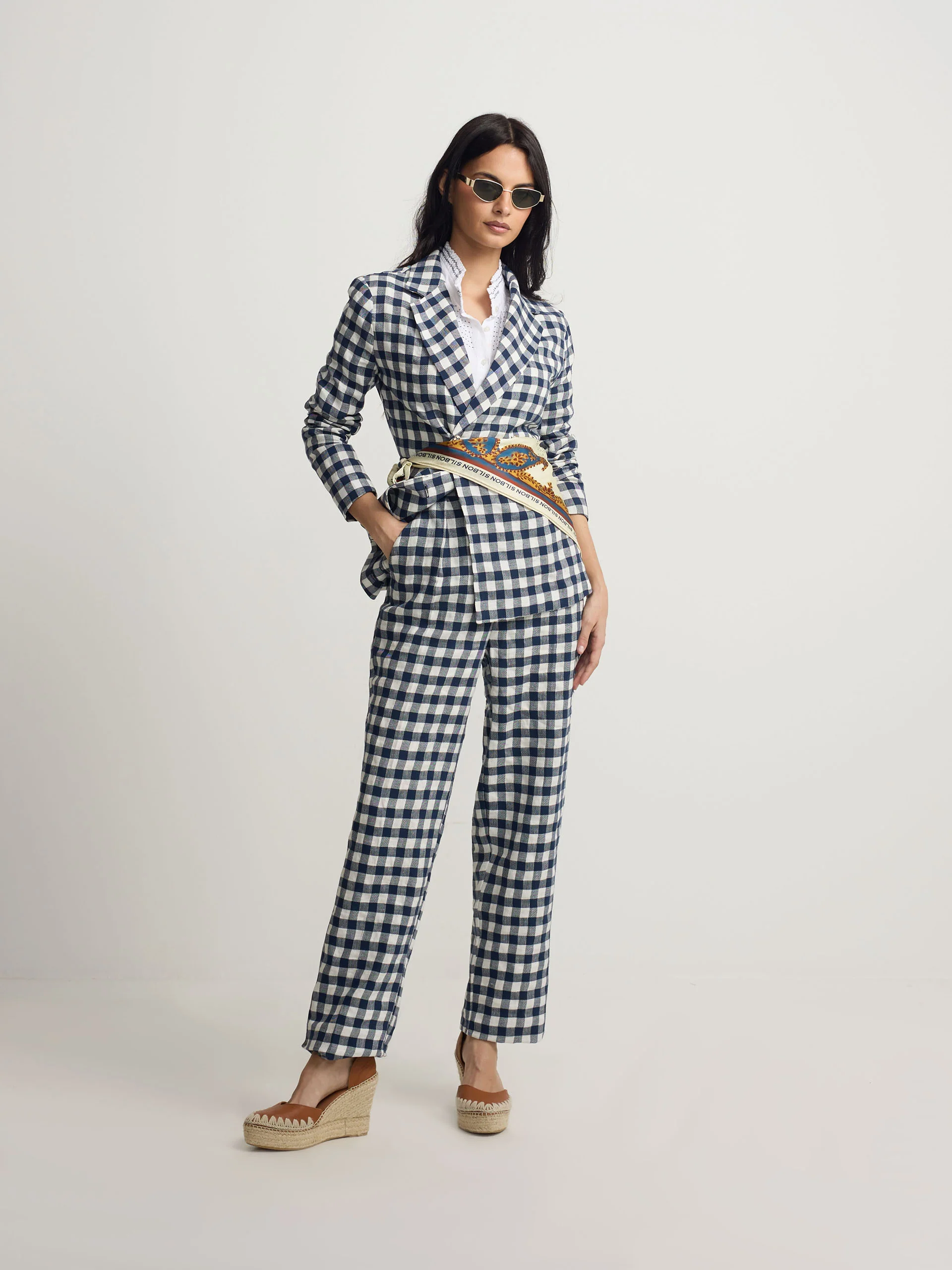 Pantalon trebilla vichy marino - Image 6
