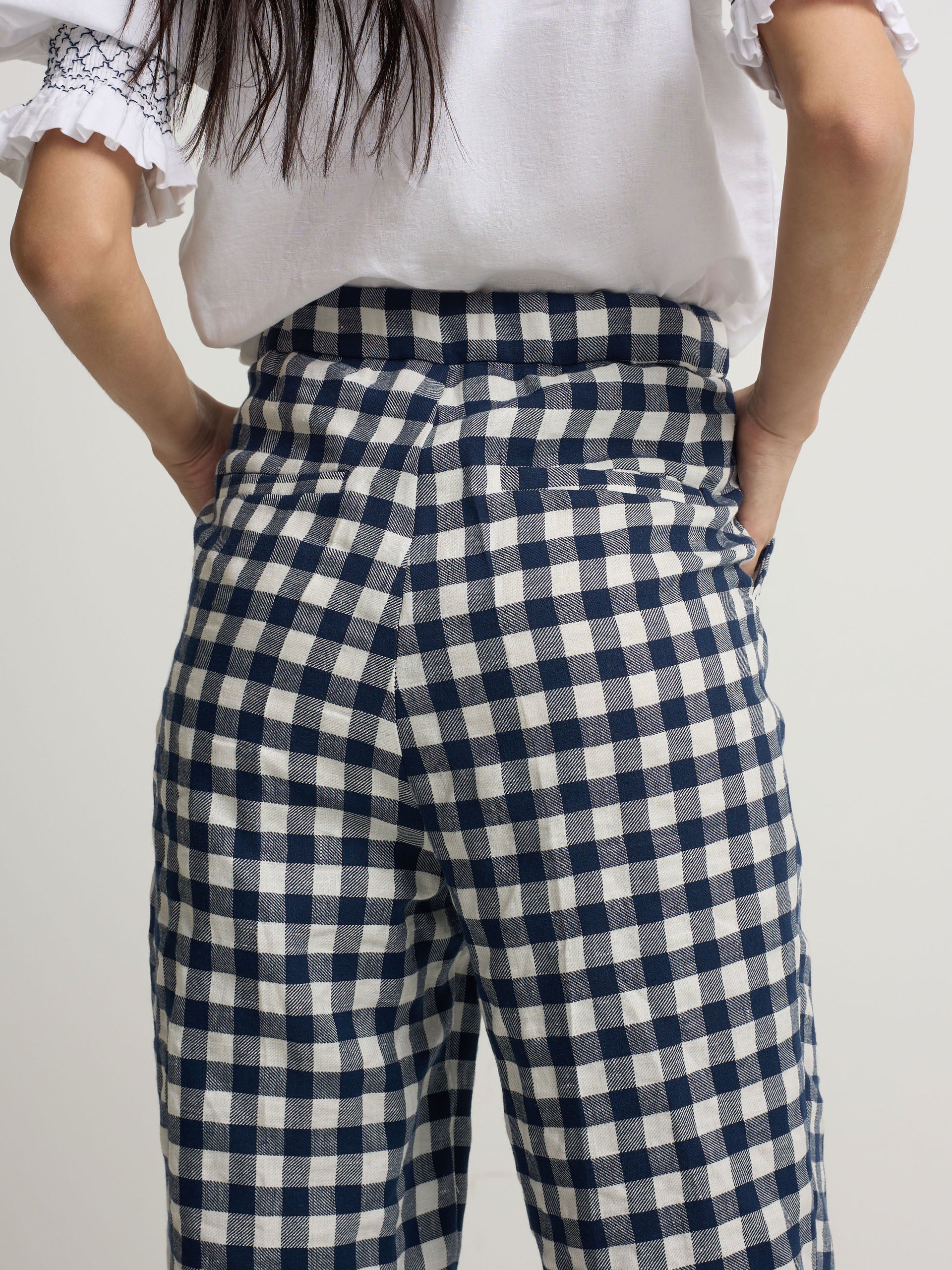 Pantalon trebilla vichy marino - Image 9