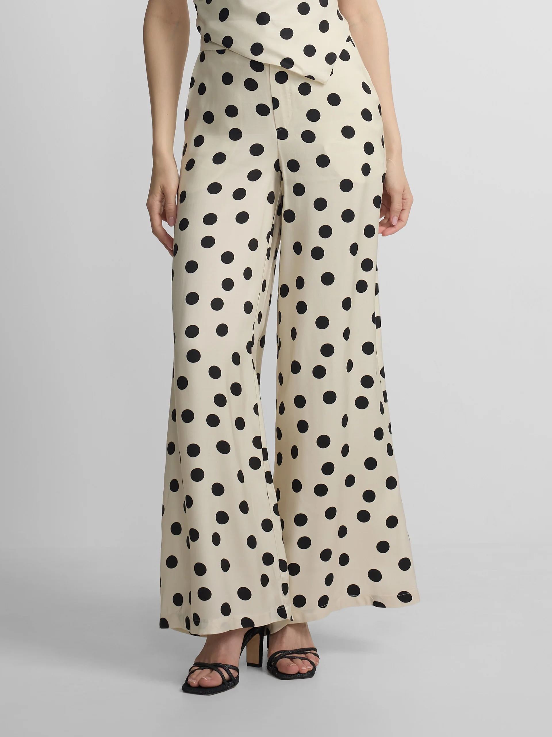 Pantalon vestir palazzo lunares negro - Image 4