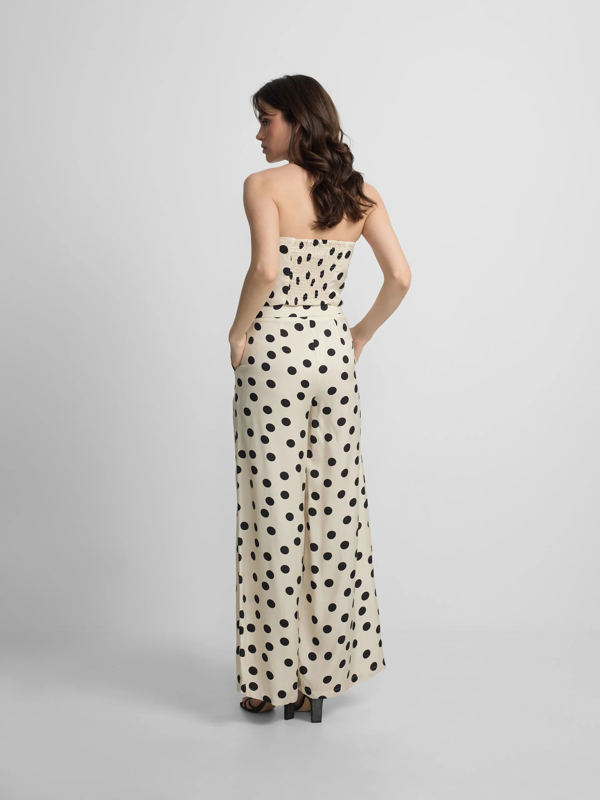 Pantalon vestir palazzo lunares negro - Image 5