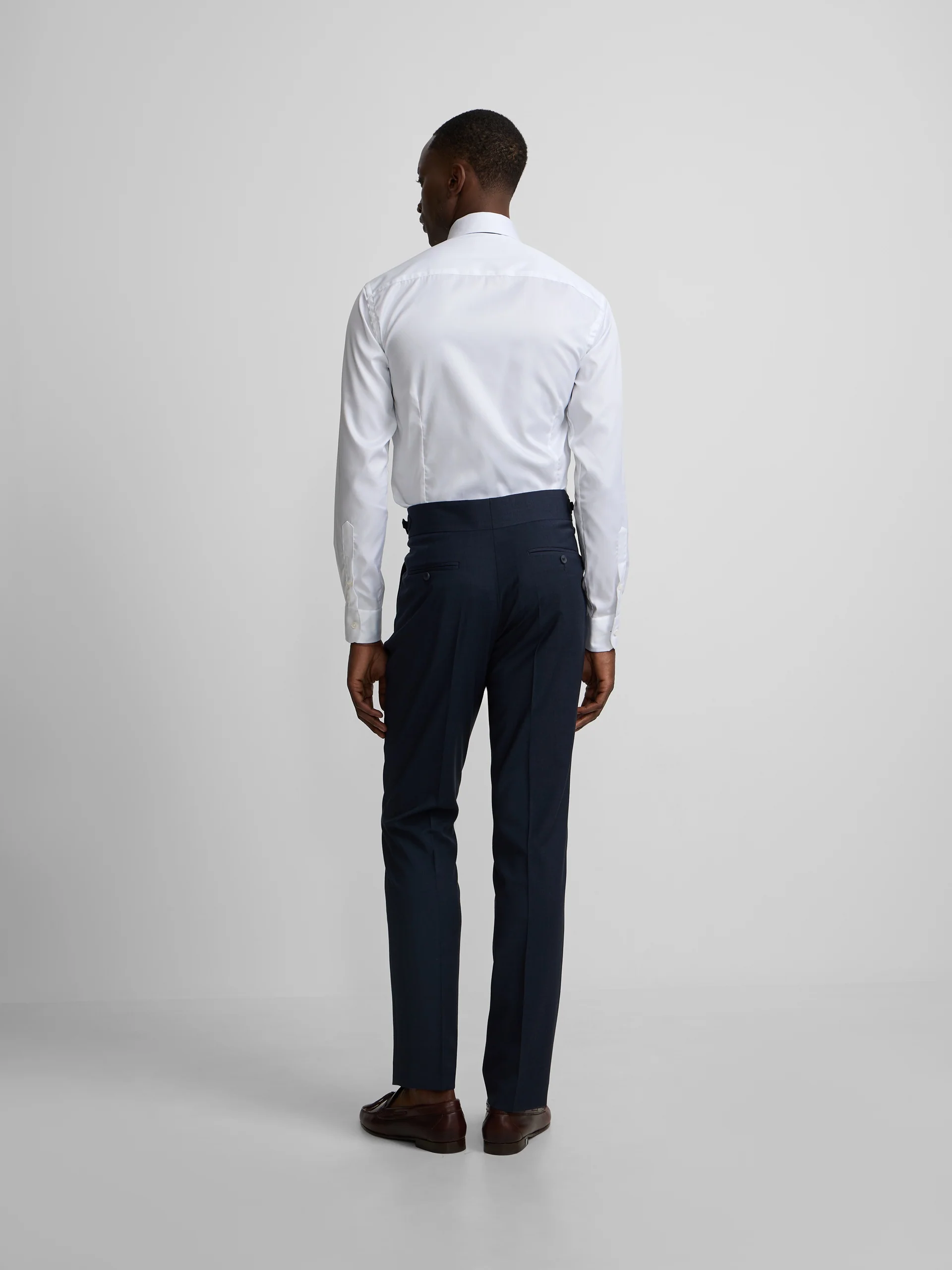 Pantalón vestir pinzas azul medio - Image 3