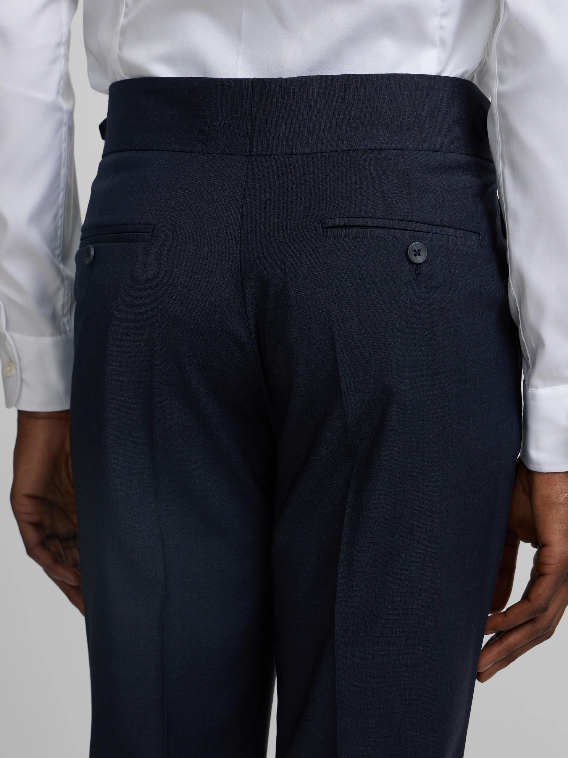 Pantalón vestir pinzas azul medio - Image 4