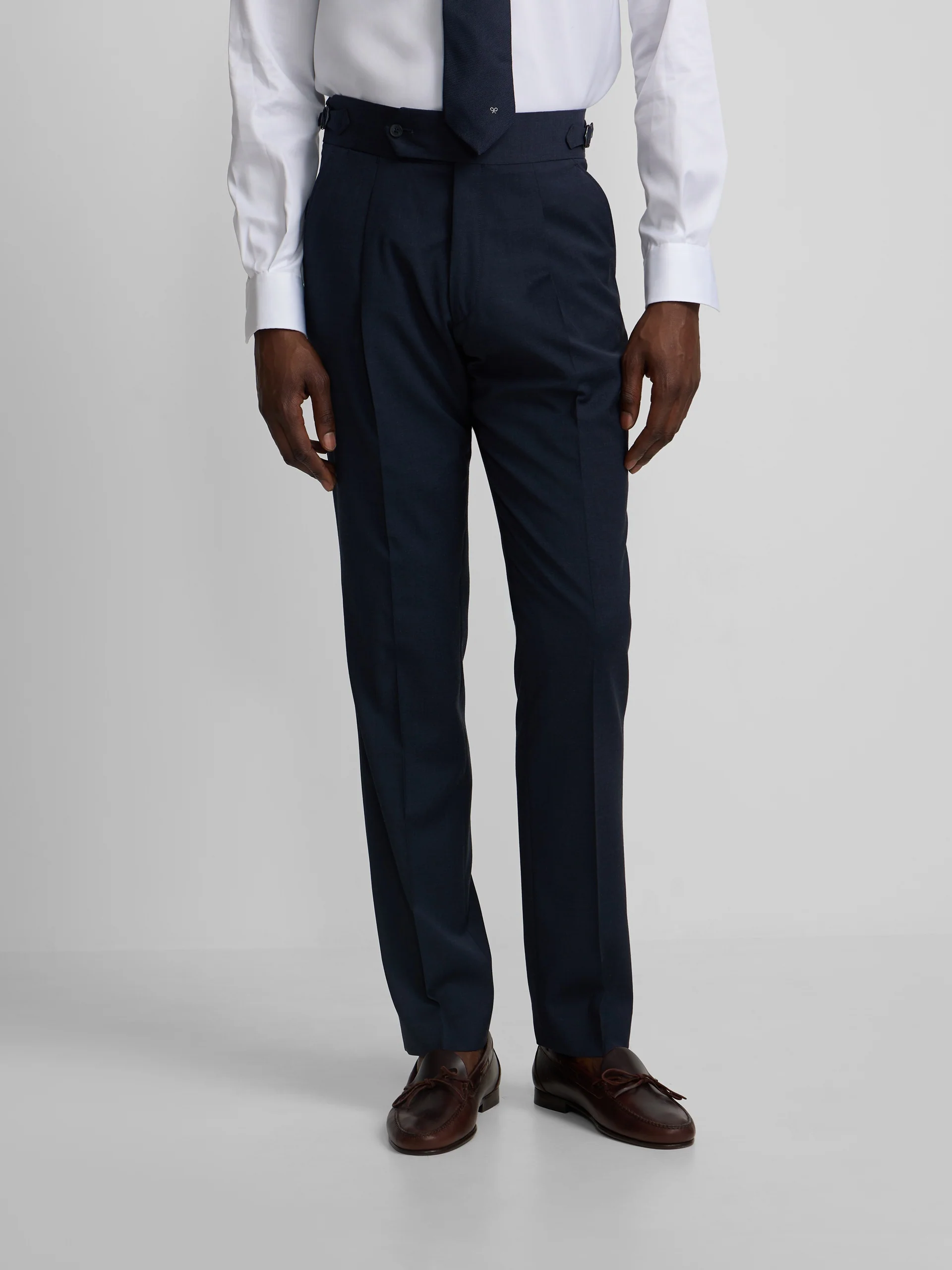 Pantalón vestir pinzas azul medio - Image 6