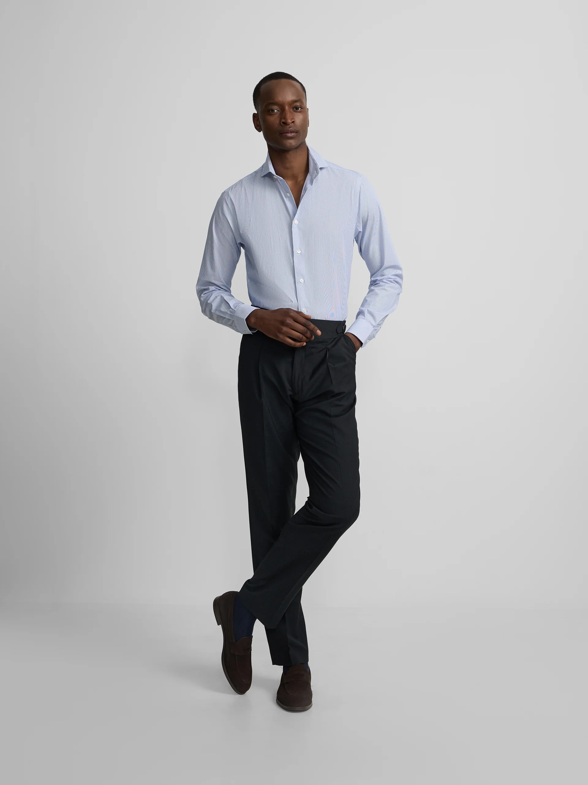 Pantalon vestir pinzas gris oscuro - Image 2