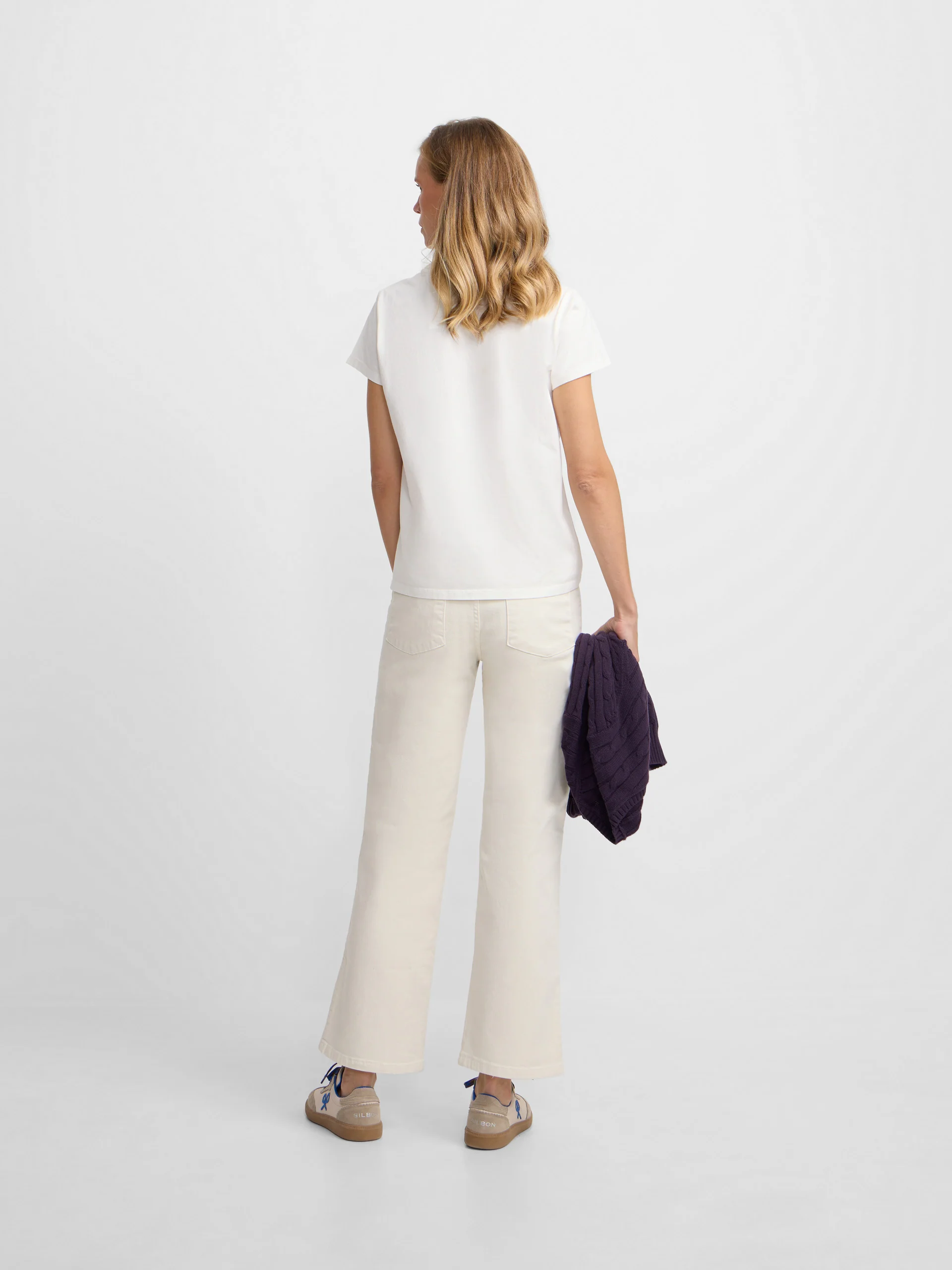 Pantalon woman culotte bolsillos crudo - Image 5