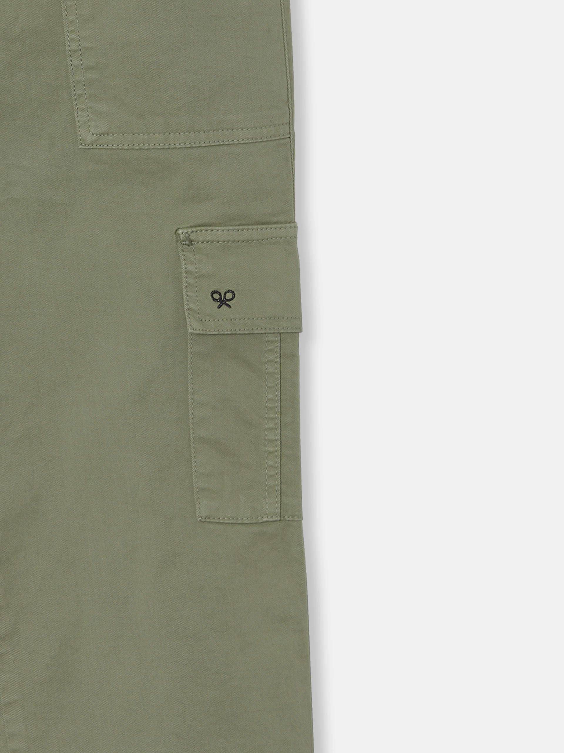 Pantalon woman denim cargo khaki - Image 7