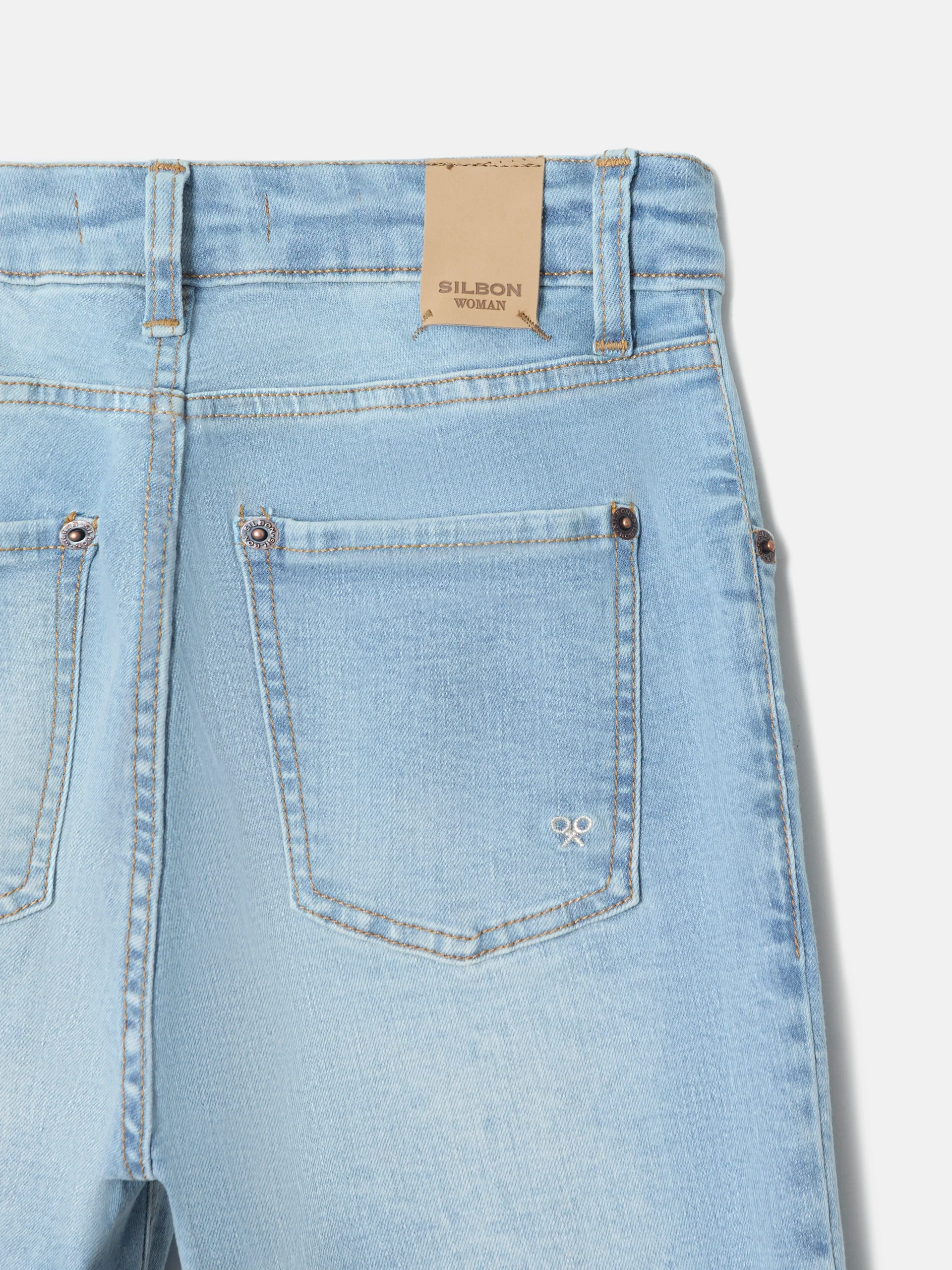 Pantalon woman slim fit denim claro - Image 6
