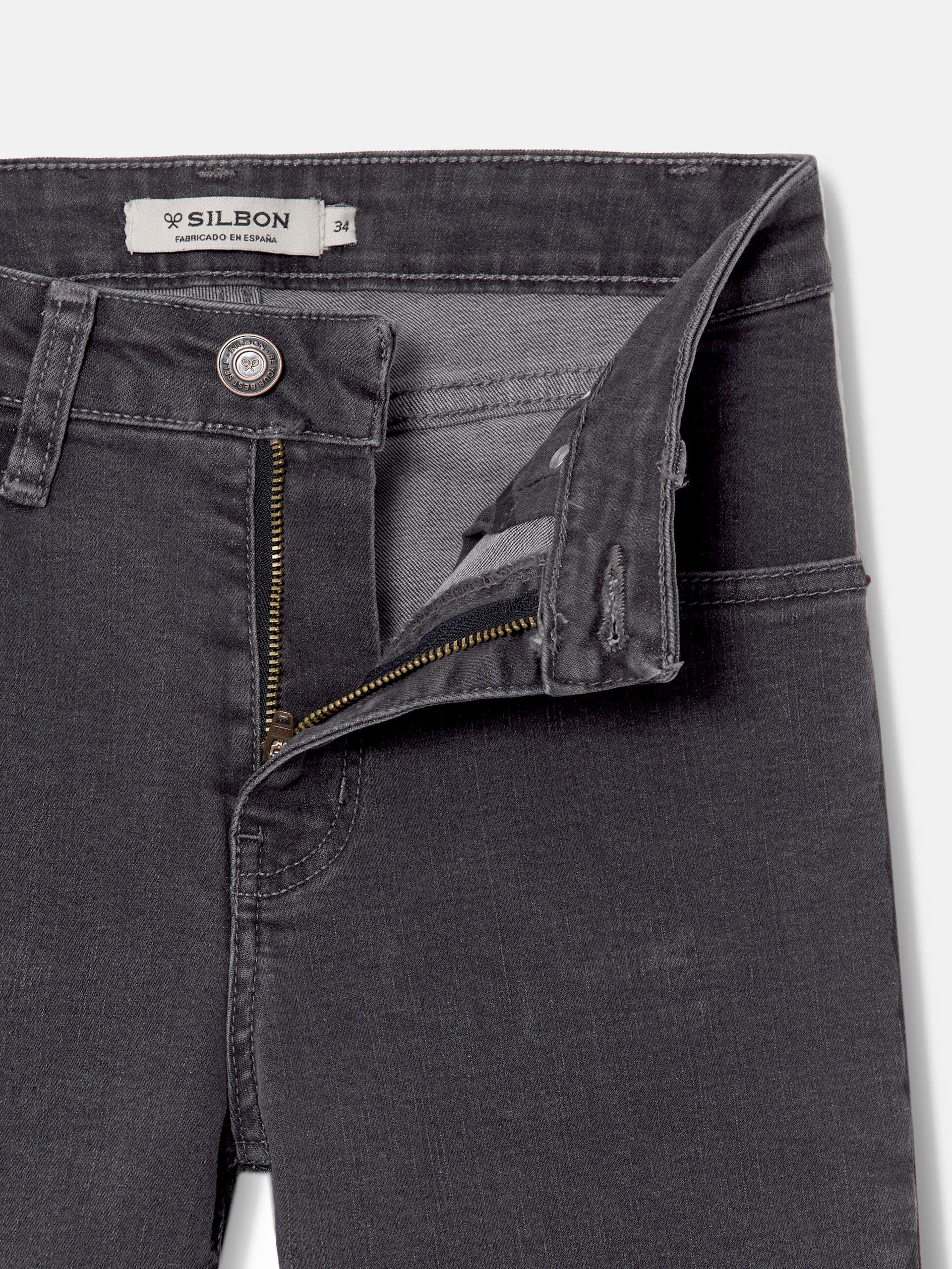 Pantalon woman slim fit gris - Image 8