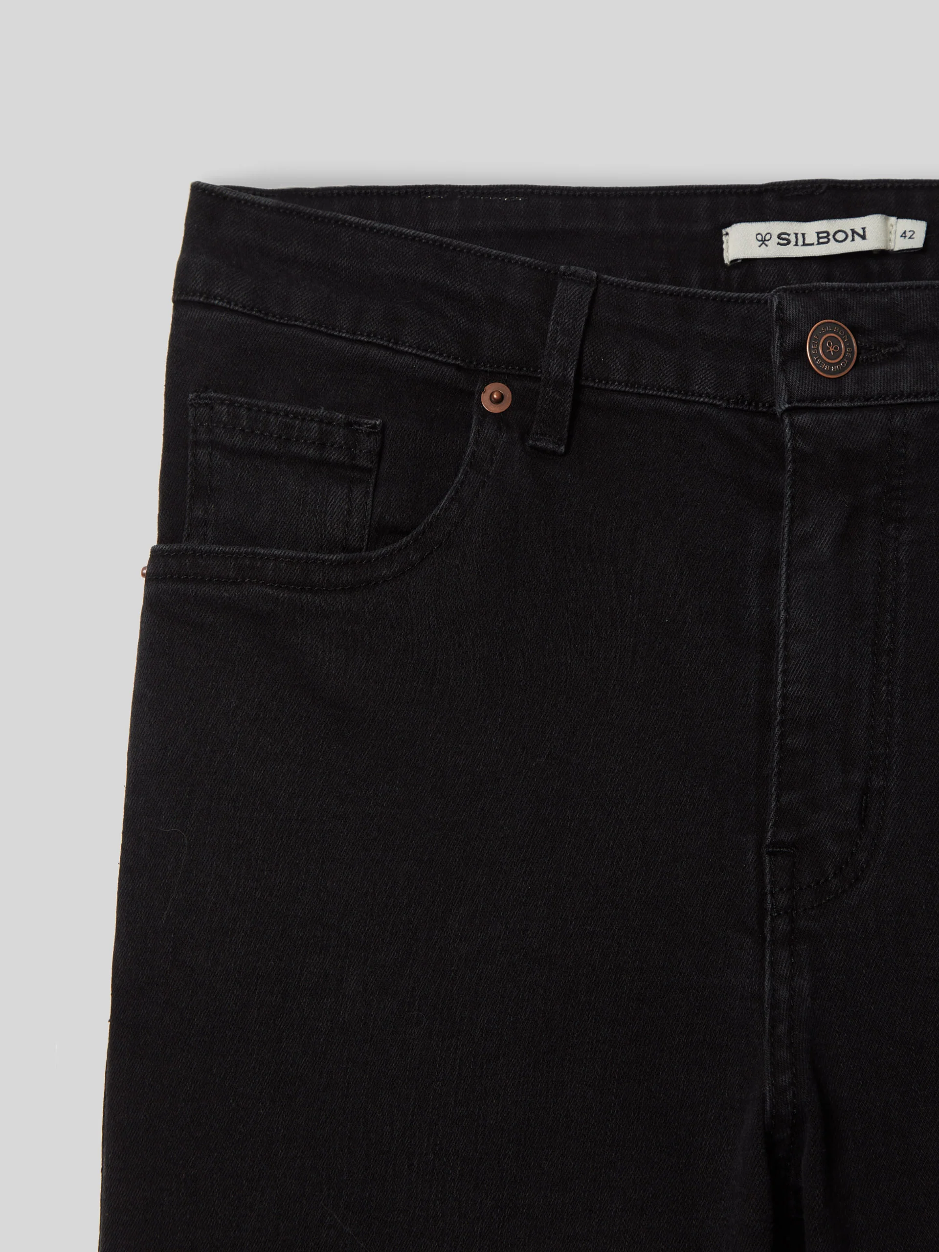 Pantalon woman slim fit negro - Image 7