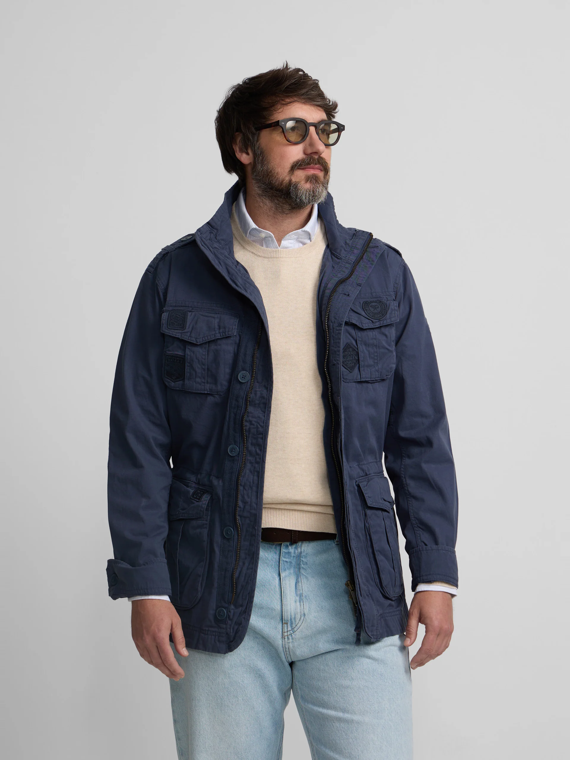 Parka parches azul marino - Image 15