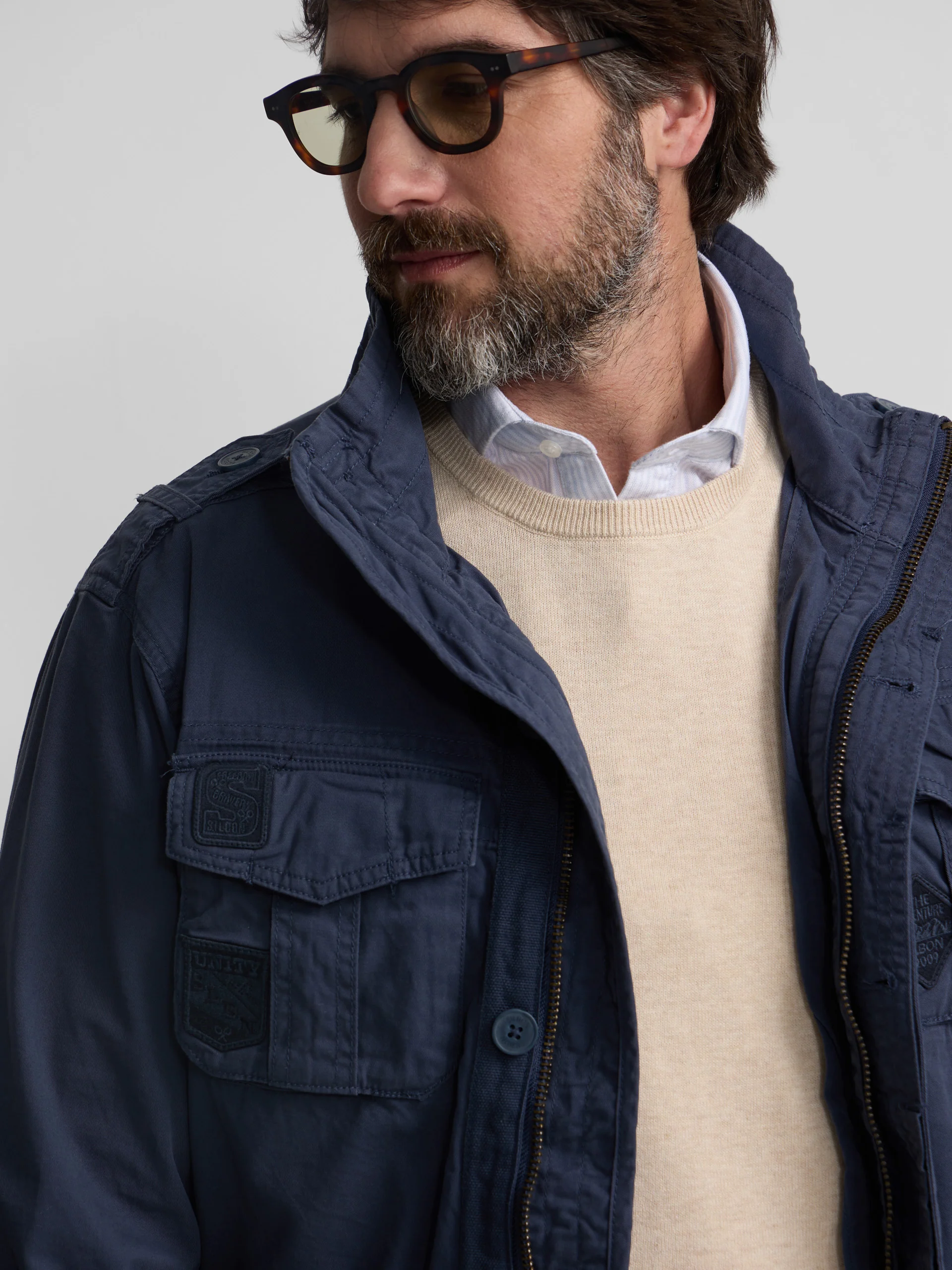 Parka parches azul marino - Image 16
