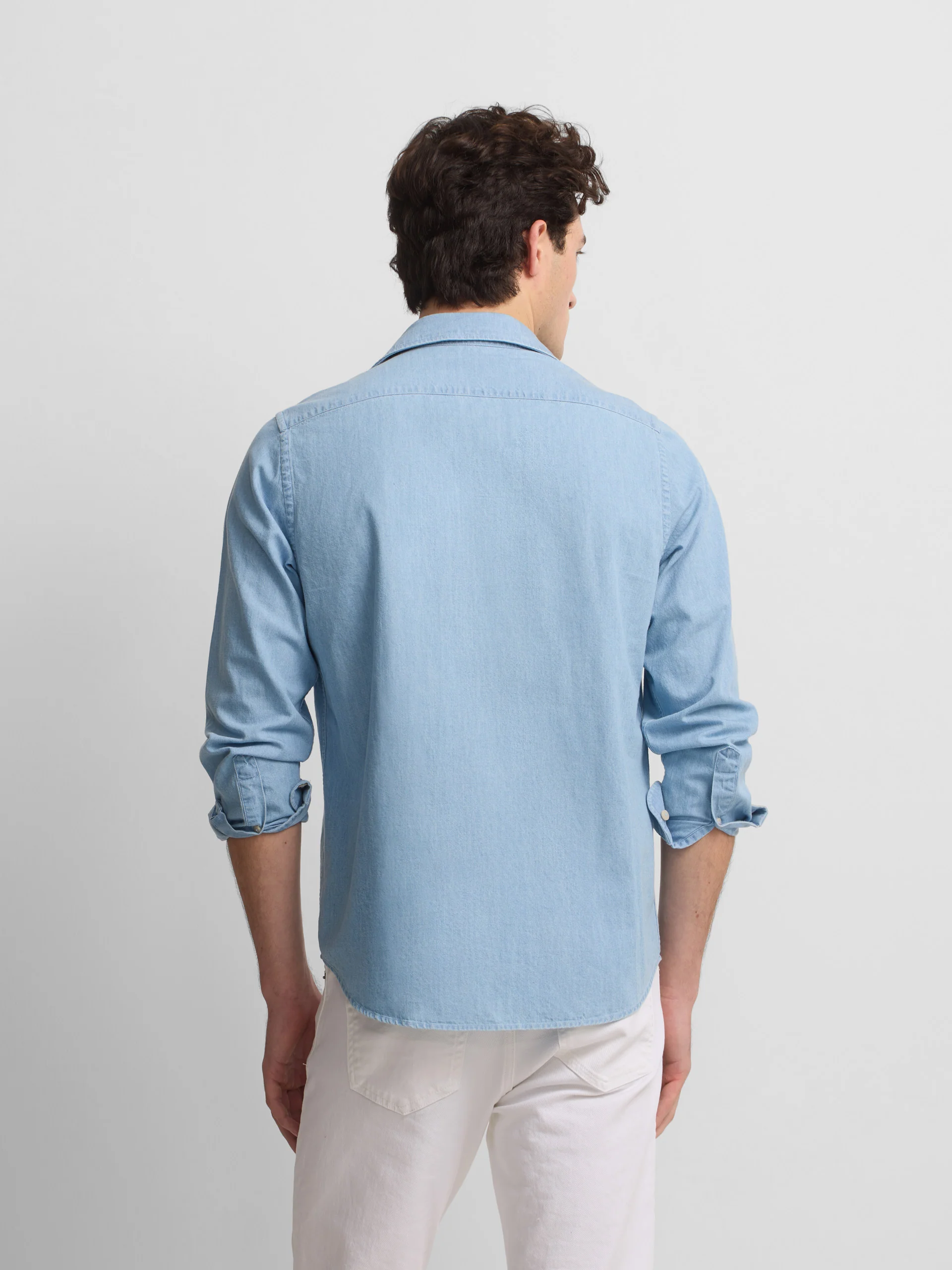 Polera bolsillos denim cruise azul claro - Image 7