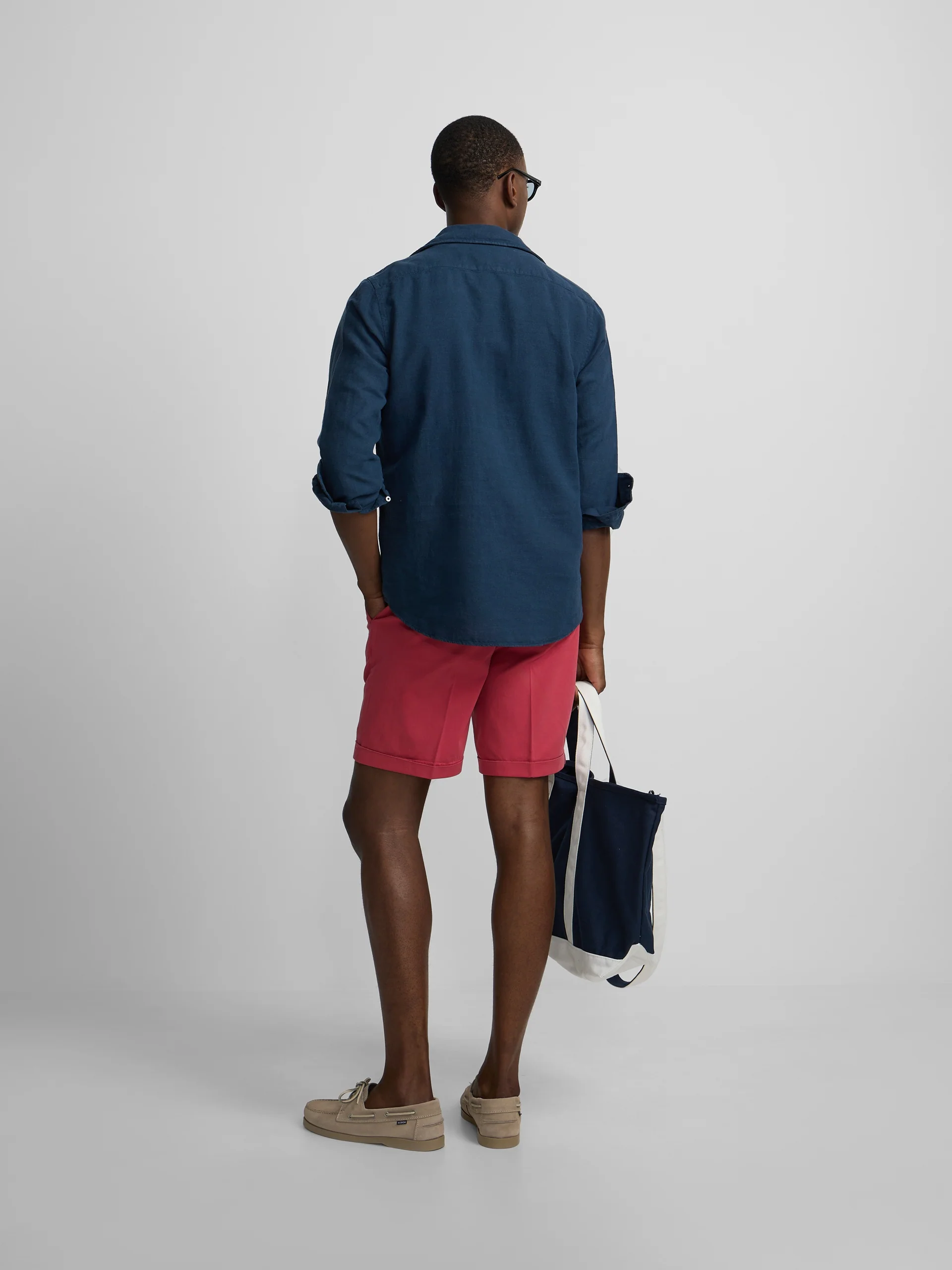 Polera lino lisa azul marino - Image 6