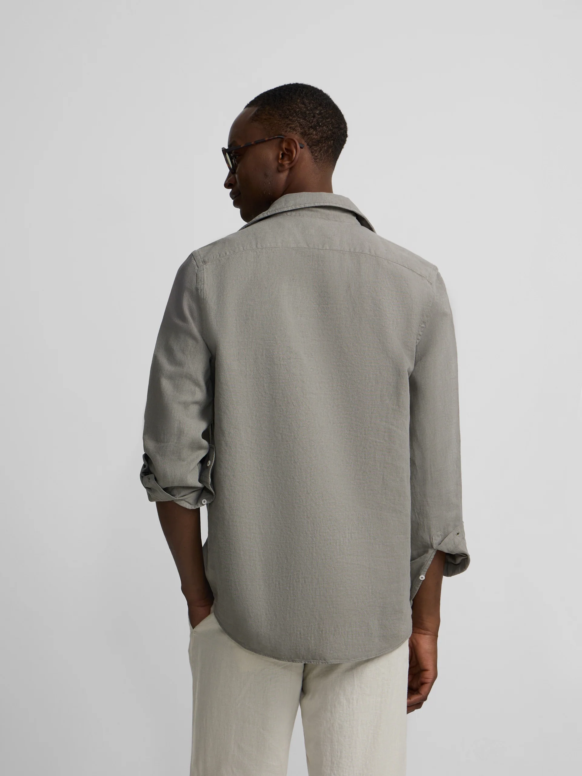 Polera lino lisa verde - Image 6